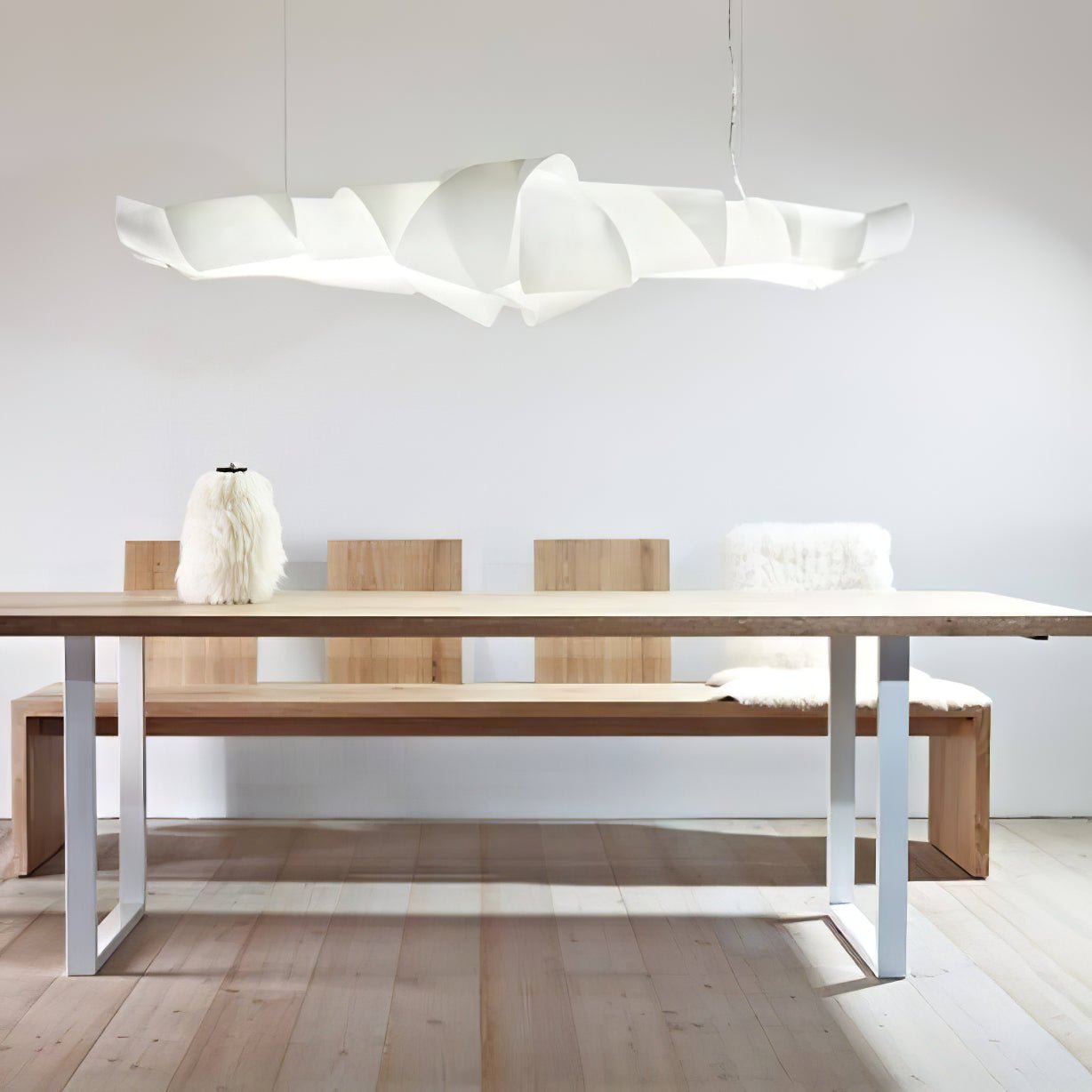 Ribbon Playful PVC Chandelier-Neutral Decor