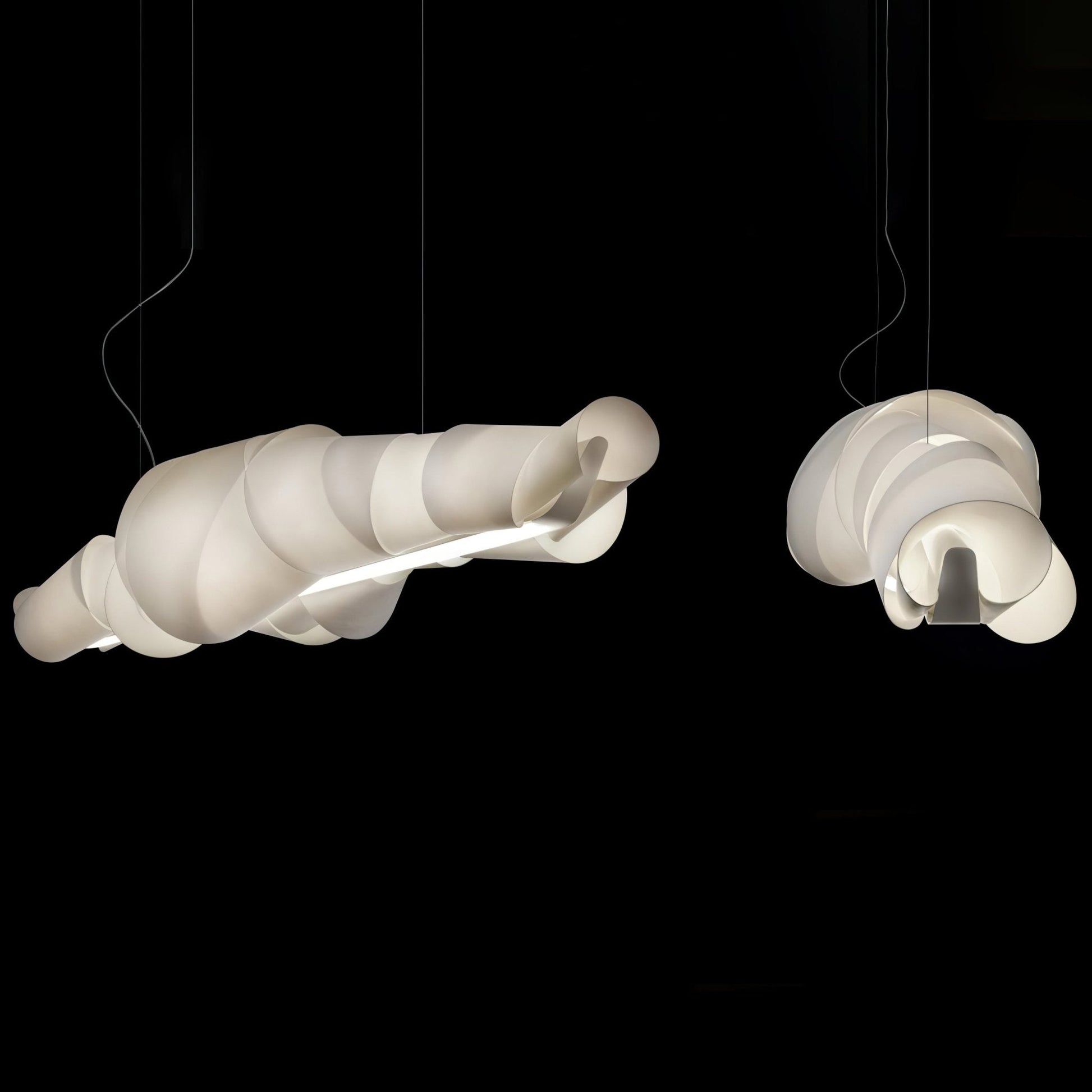 Ribbon Playful PVC Chandelier-Neutral Decor