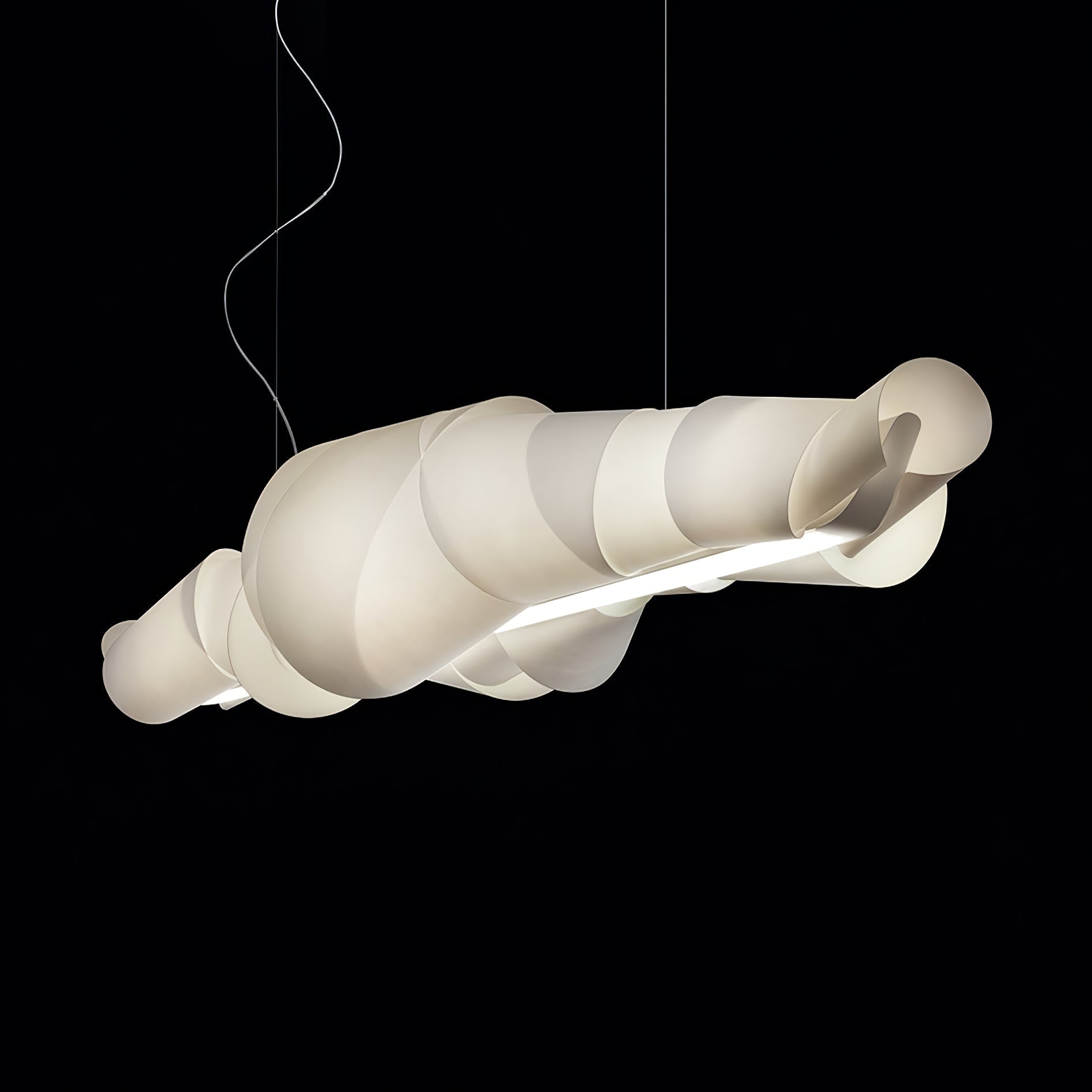 Ribbon Playful PVC Chandelier-Neutral Decor