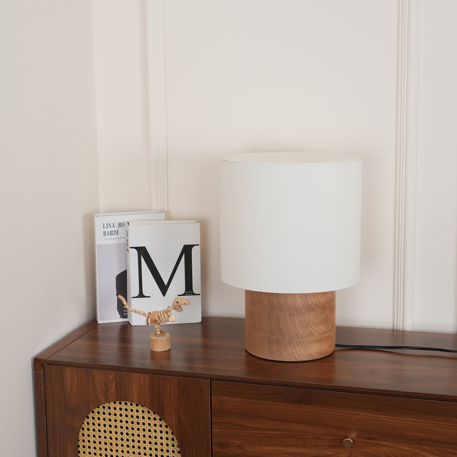 Alvira Minialist Wood Table Lamp-Neutral Decor