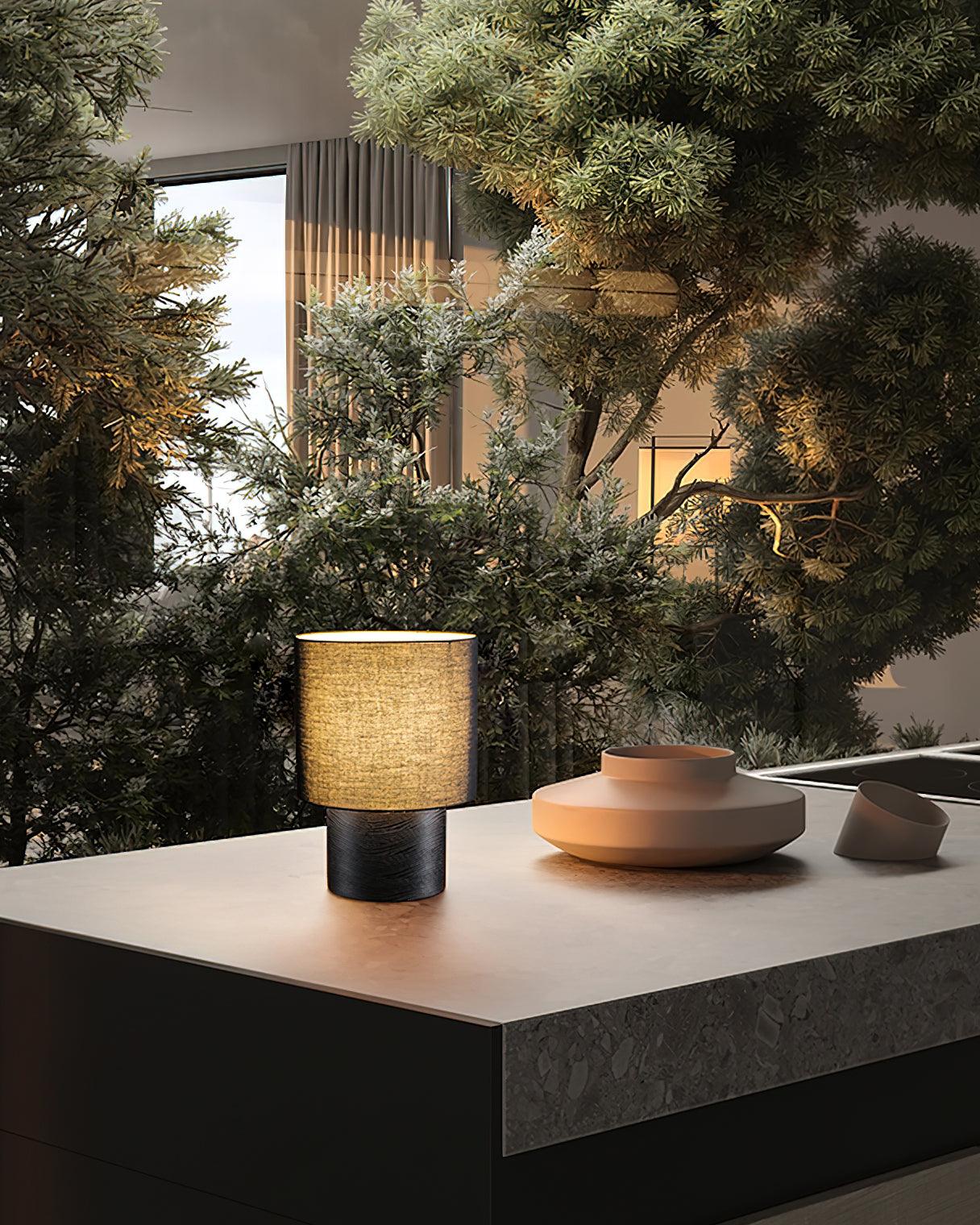Alvira Minialist Wood Table Lamp-Neutral Decor