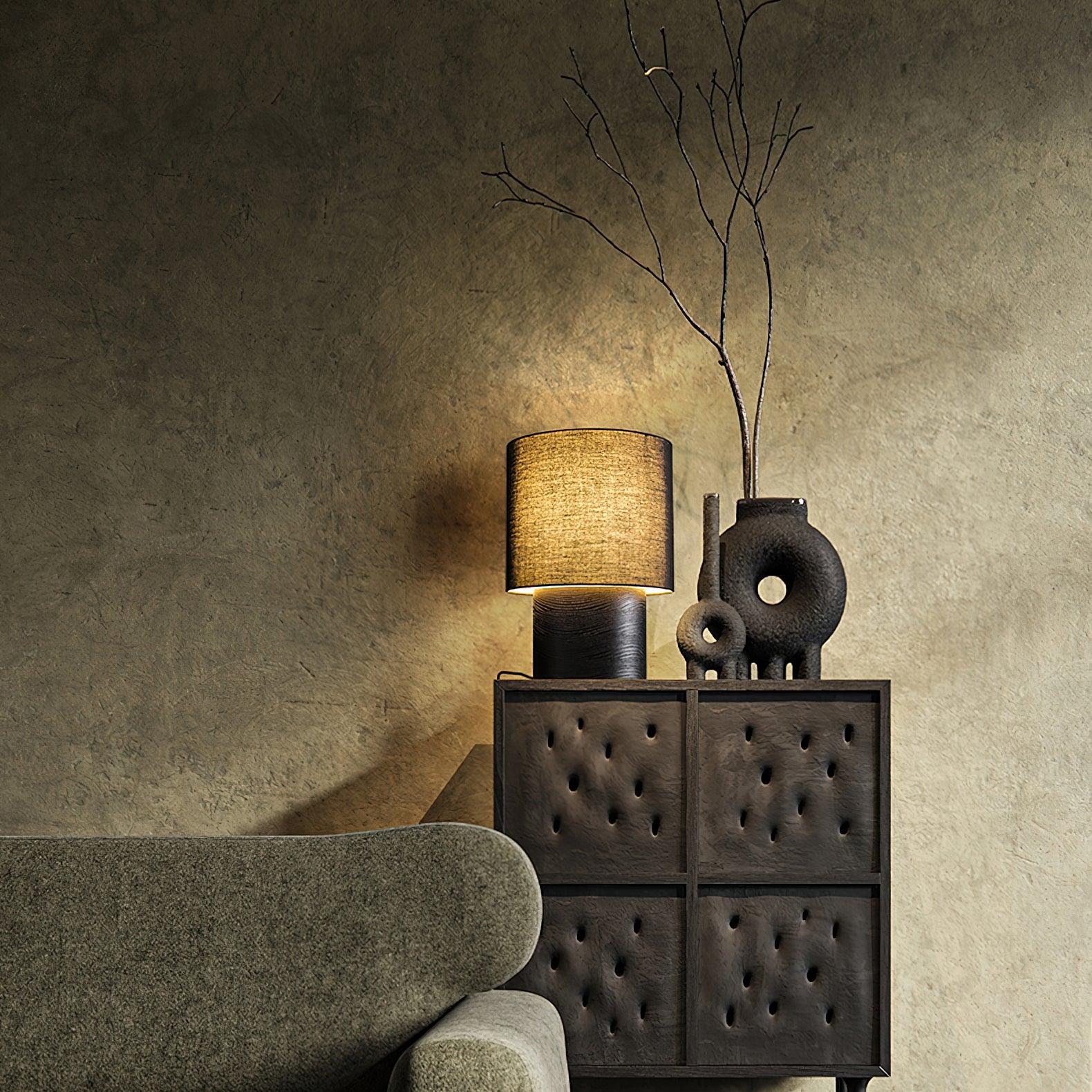 Alvira Minialist Wood Table Lamp-Neutral Decor
