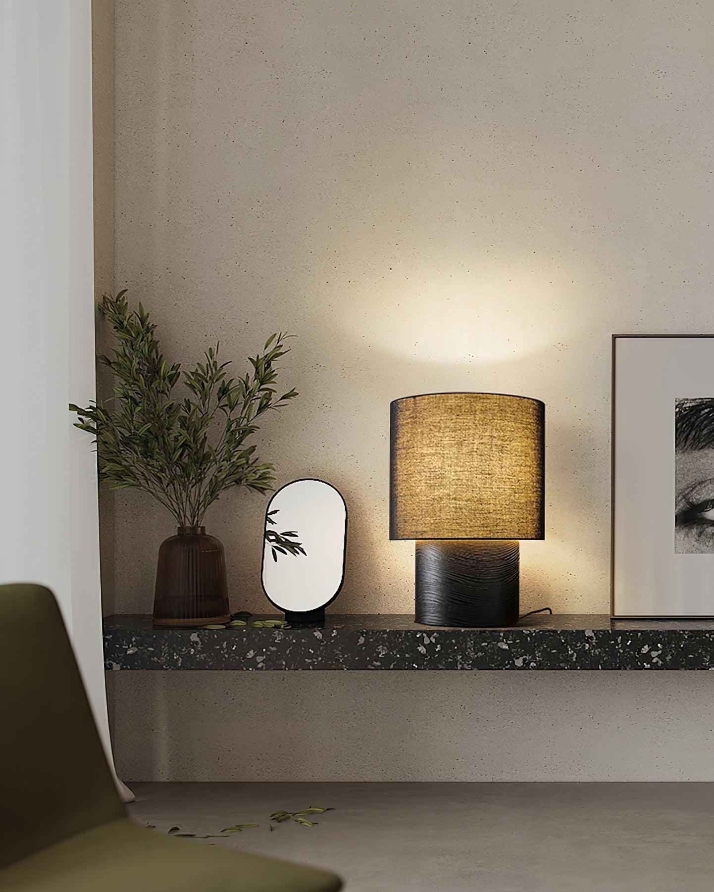 Alvira Minialist Wood Table Lamp-Neutral Decor