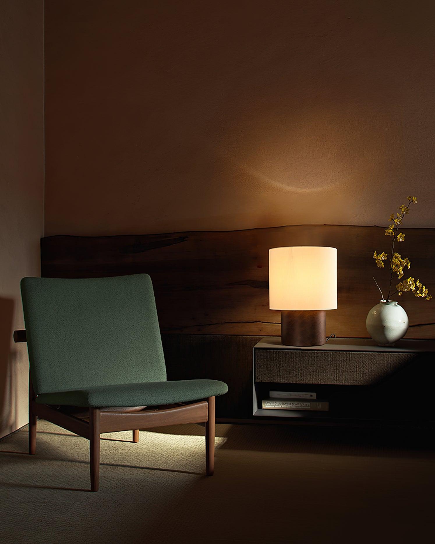 Alvira Minialist Wood Table Lamp-Neutral Decor