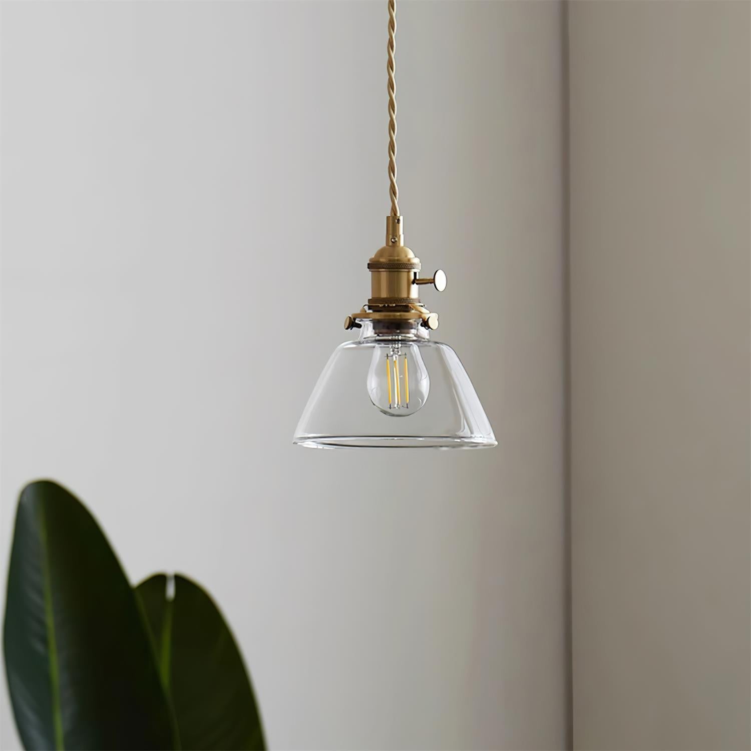 Kexo Clear Glass Pendant Light-Neutral Decor