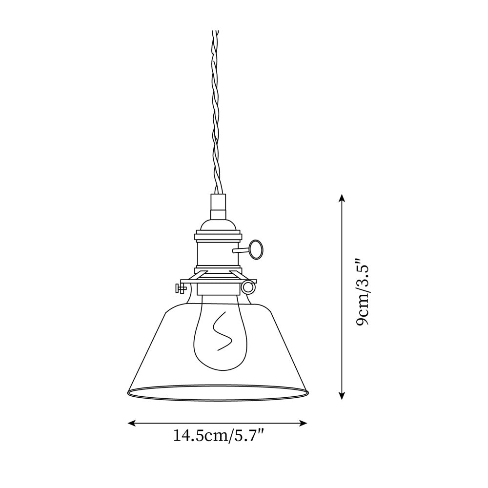 Kexo Clear Glass Pendant Light-Neutral Decor