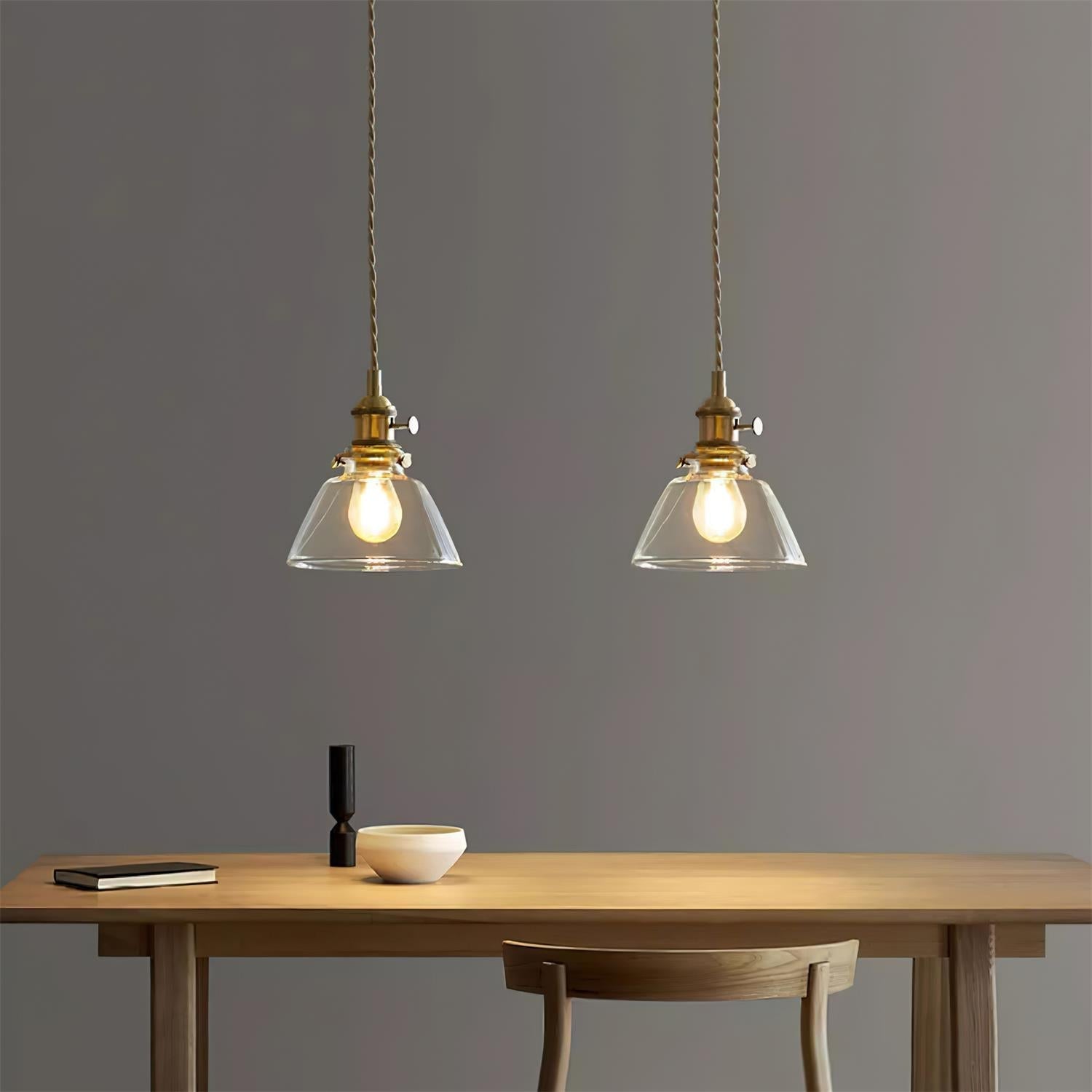 Kexo Clear Glass Pendant Light-Neutral Decor
