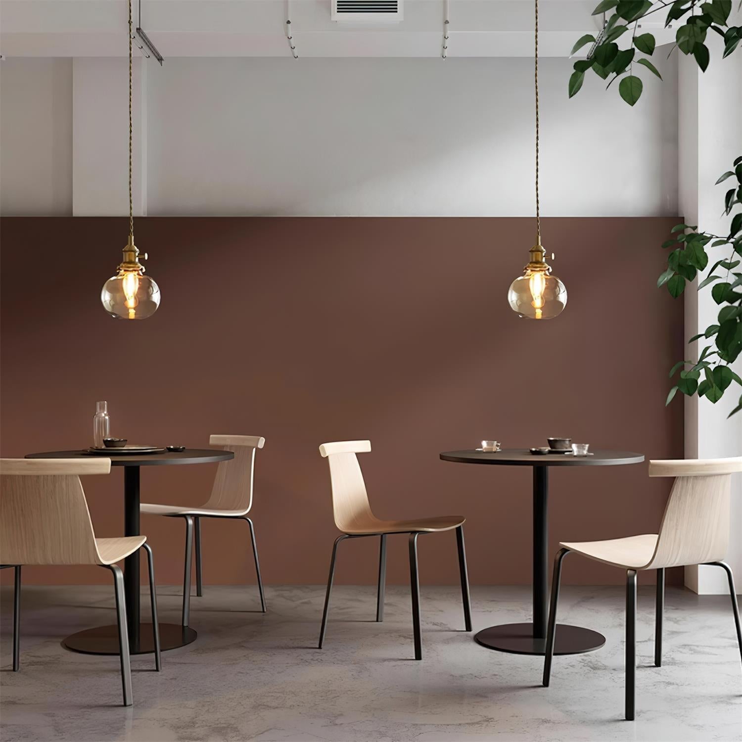 Kexo Clear Glass Pendant Light-Neutral Decor