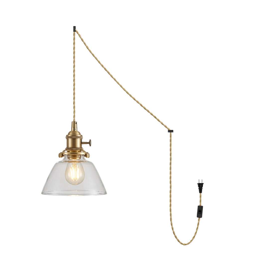 Barnaby Glass Plug In Pendant Light