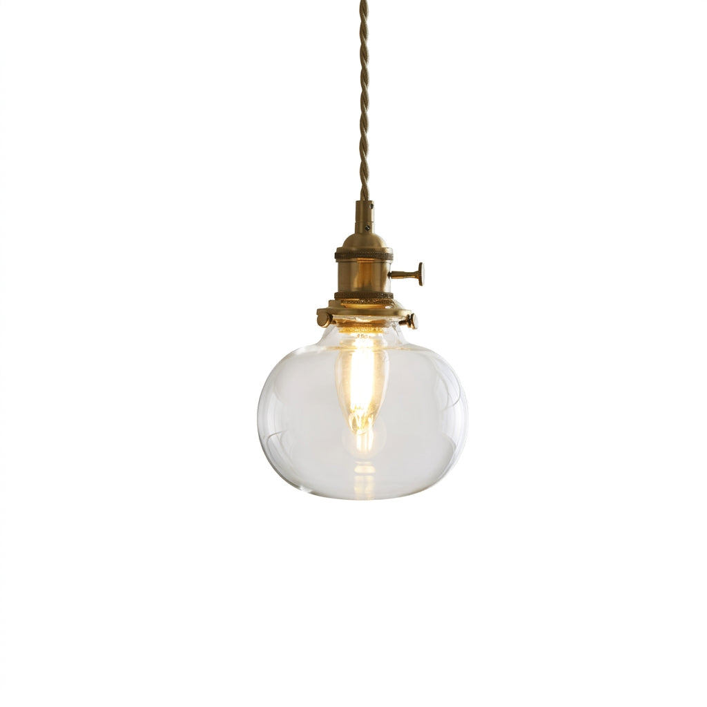 Barnaby Glass Plug In Pendant Light