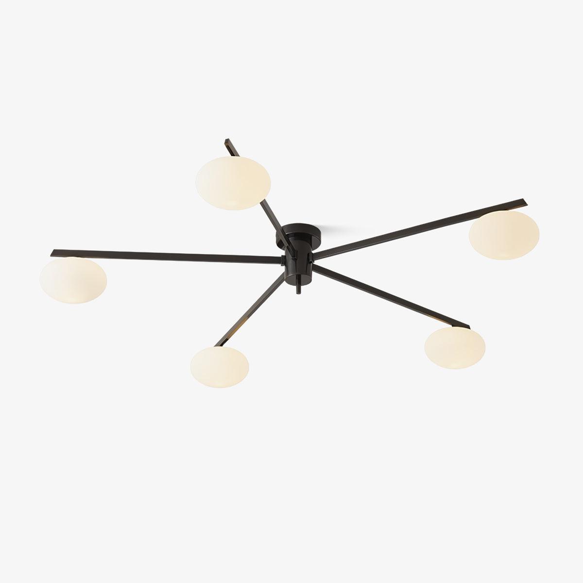Lustra Ceiling Lamp Black White Glass-Neutral Decor