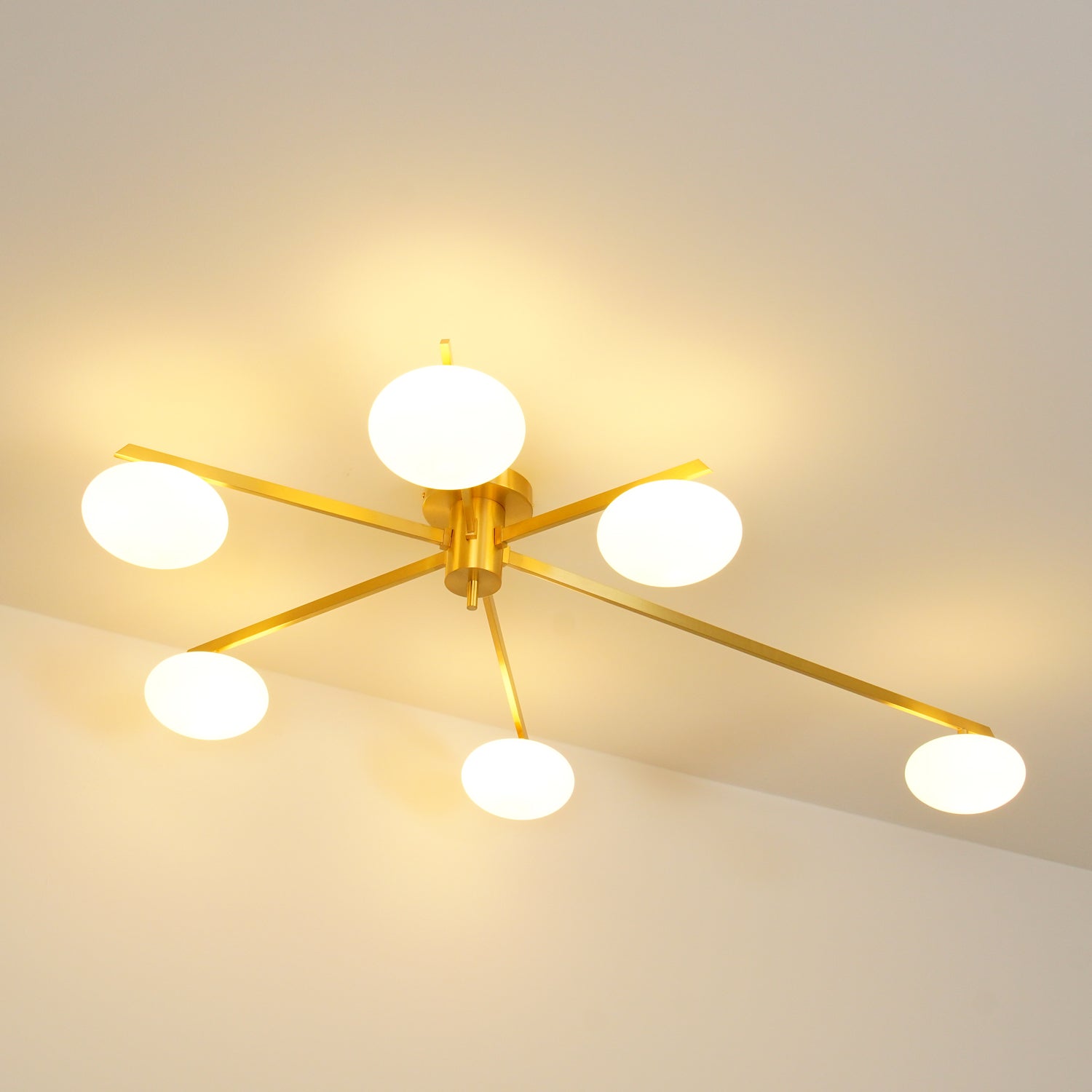 Lustra Ceiling Lamp Black White Glass-Neutral Decor