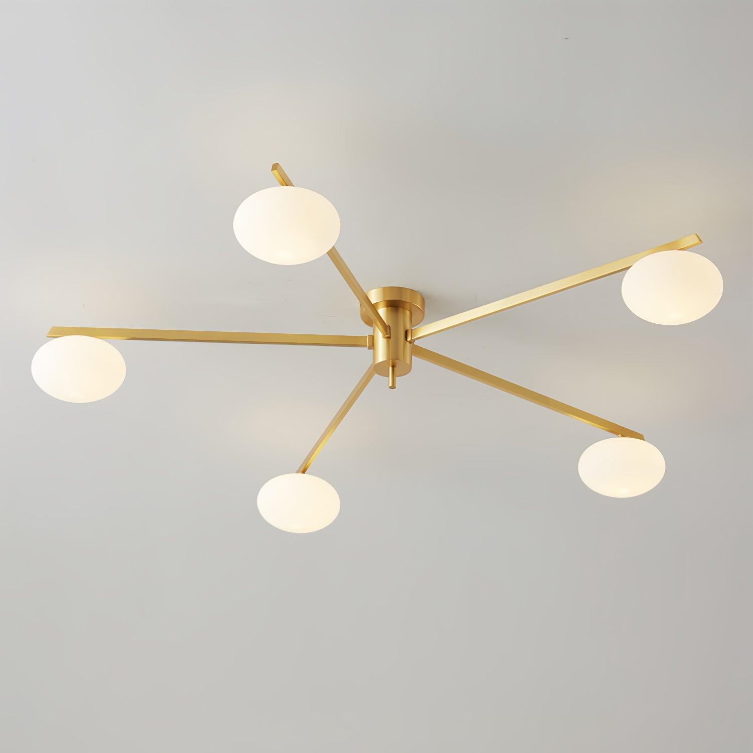 Lustra Ceiling Lamp Black White Glass-Neutral Decor