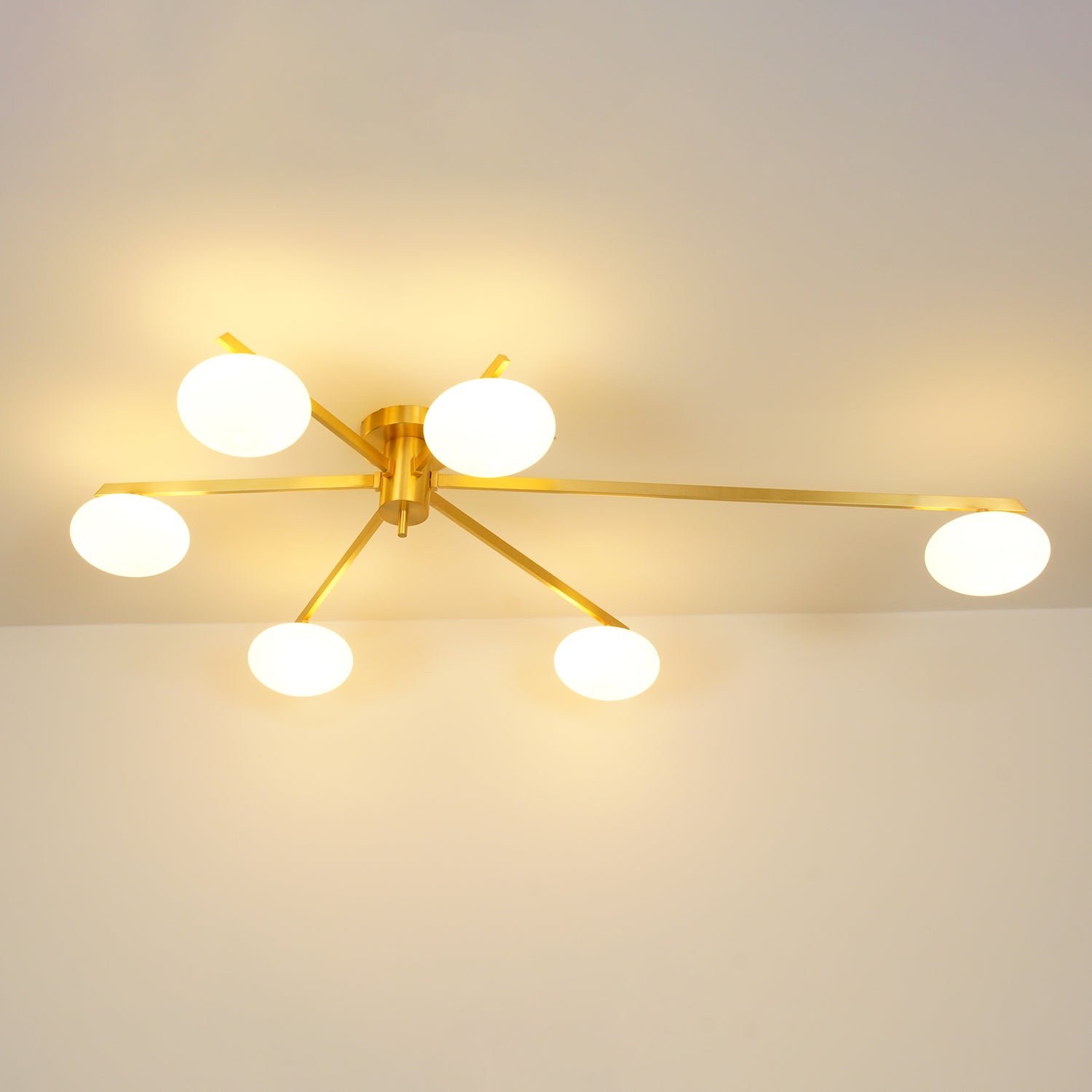Lustra Ceiling Lamp Black White Glass-Neutral Decor