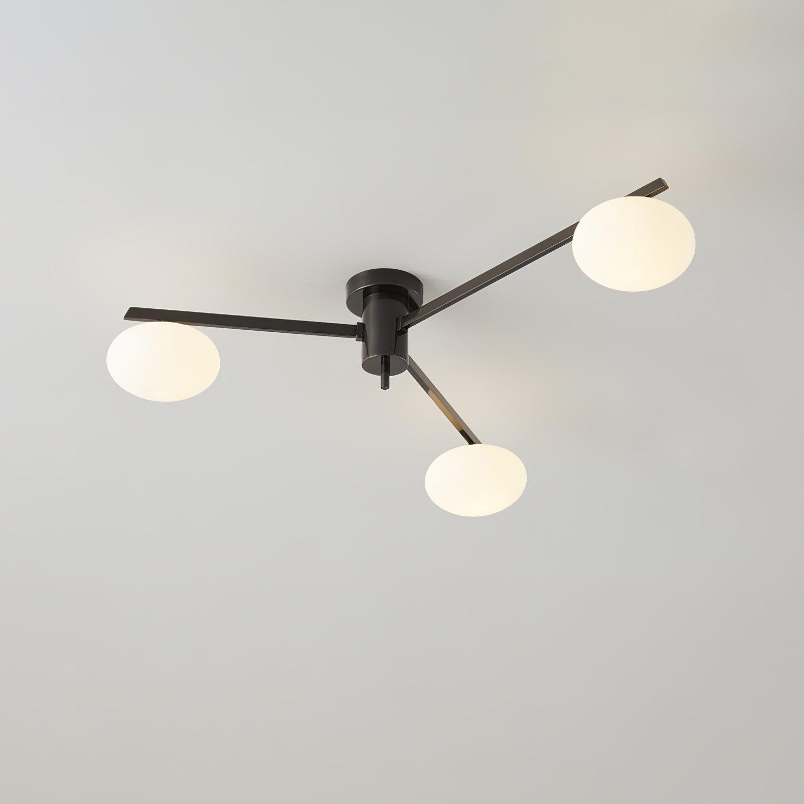 Lustra Ceiling Lamp Black White Glass-Neutral Decor