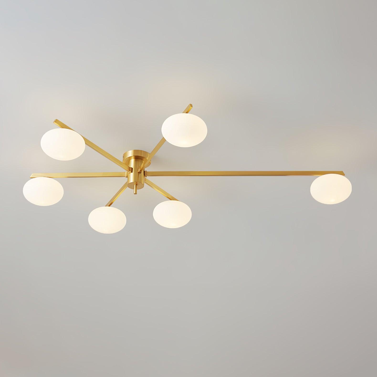 Lustra Ceiling Lamp Black White Glass-Neutral Decor