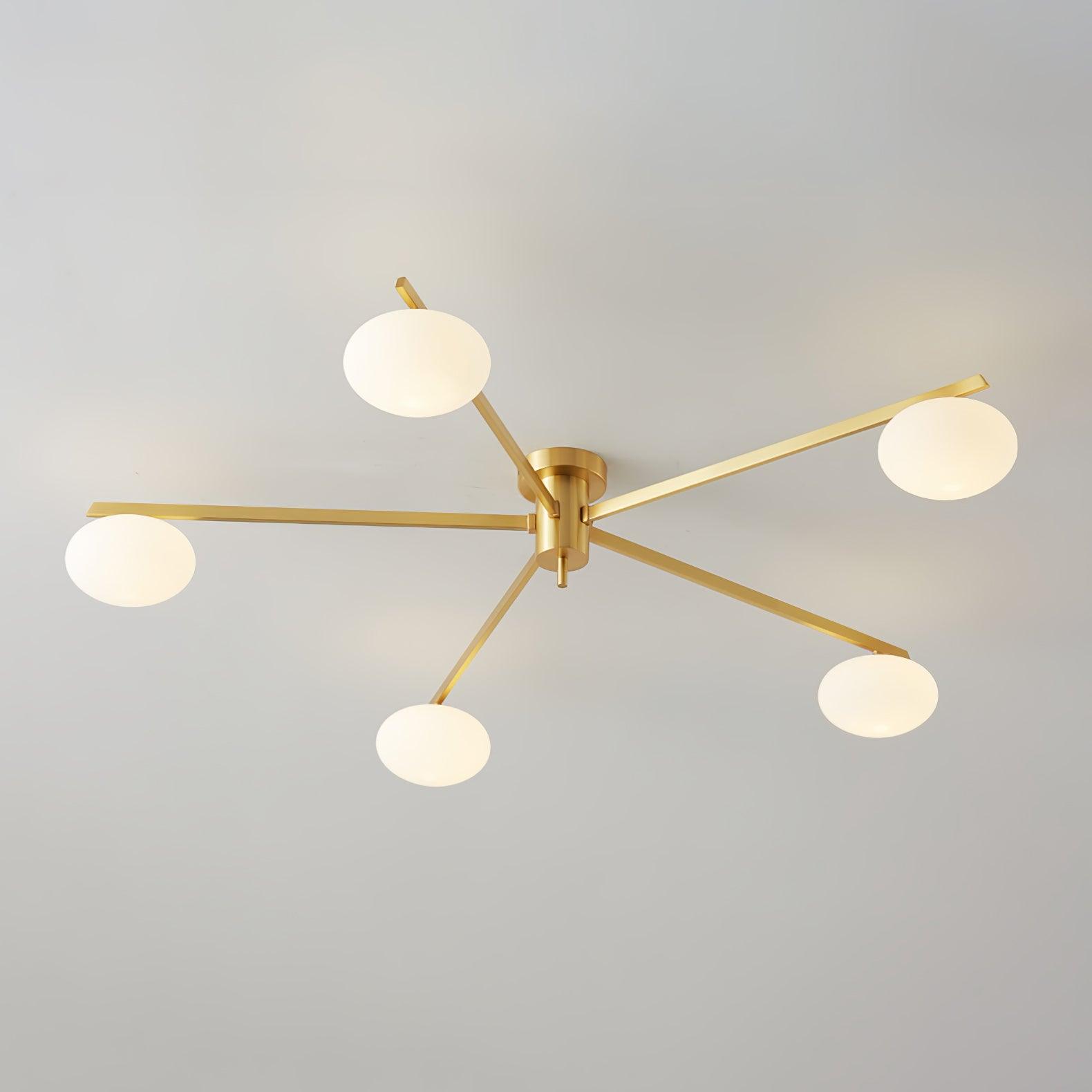 Lustra Ceiling Lamp Black White Glass-Neutral Decor