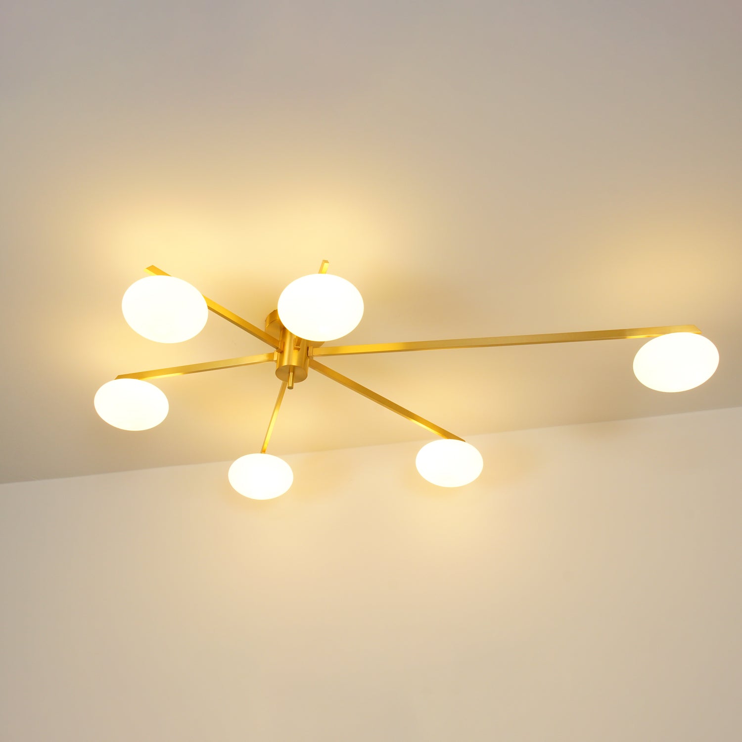 Lustra Ceiling Lamp Black White Glass-Neutral Decor