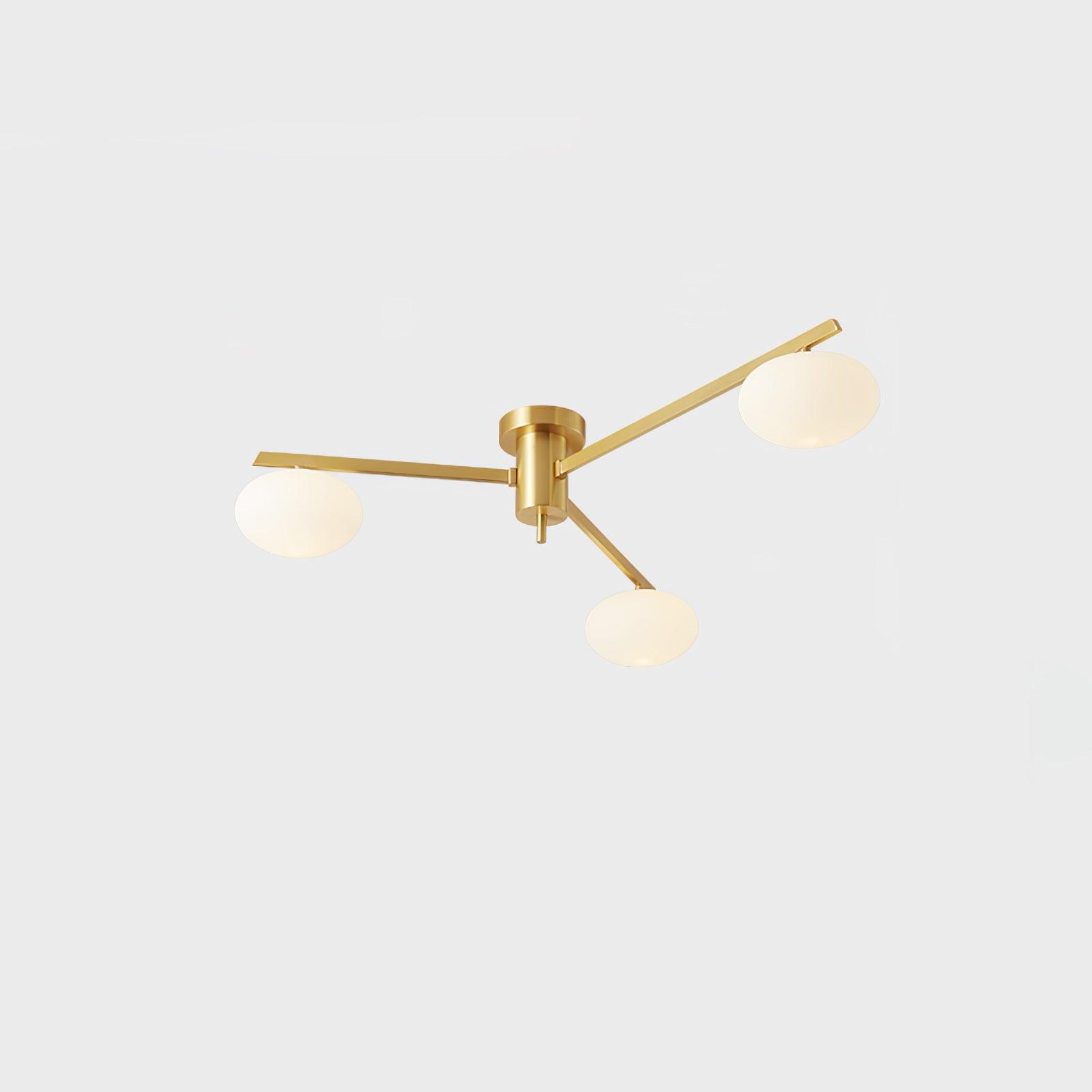 Lustra Ceiling Lamp Black White Glass-Neutral Decor