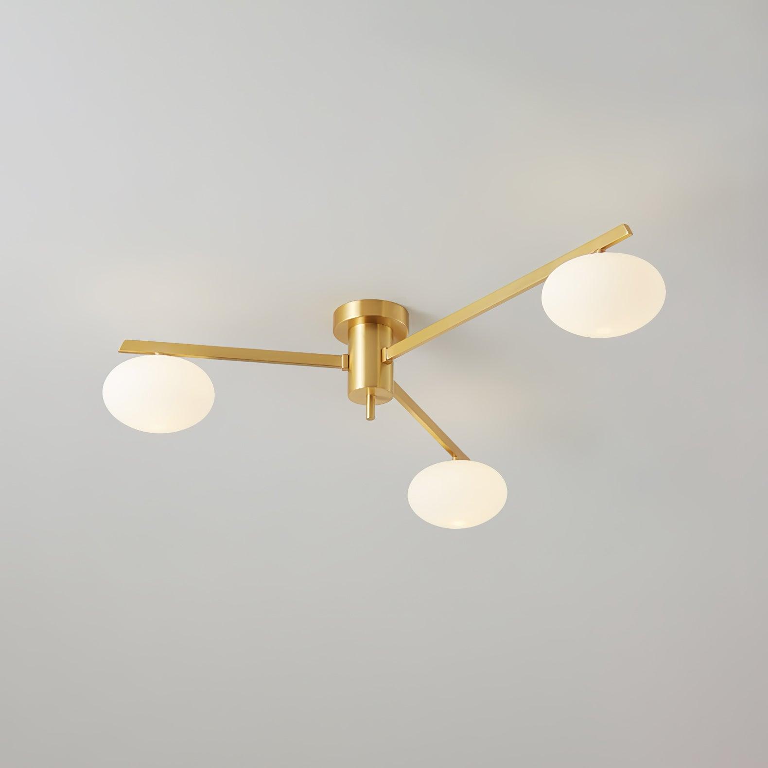 Lustra Ceiling Lamp Black White Glass-Neutral Decor
