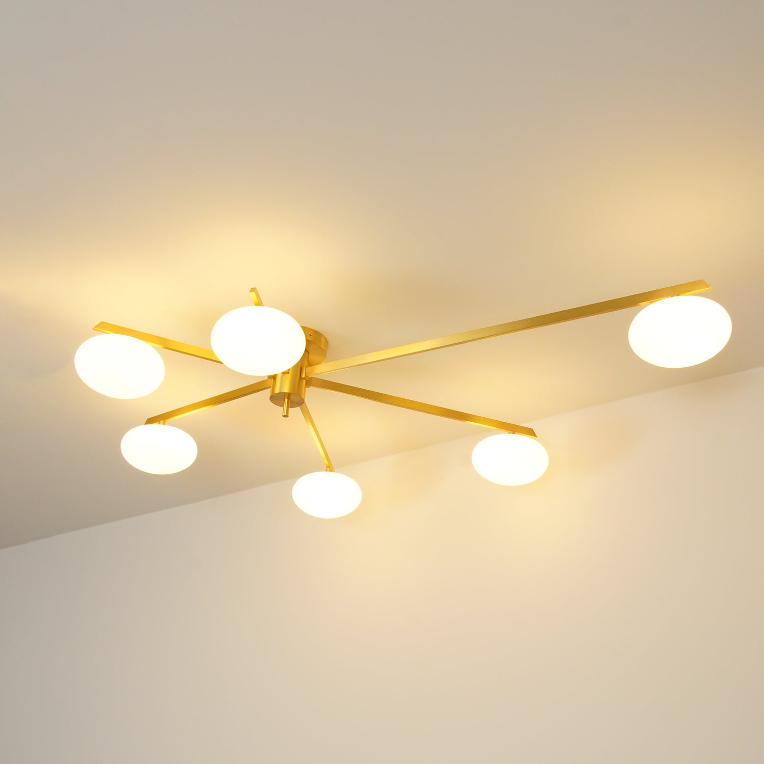 Lustra Ceiling Lamp Black White Glass-Neutral Decor