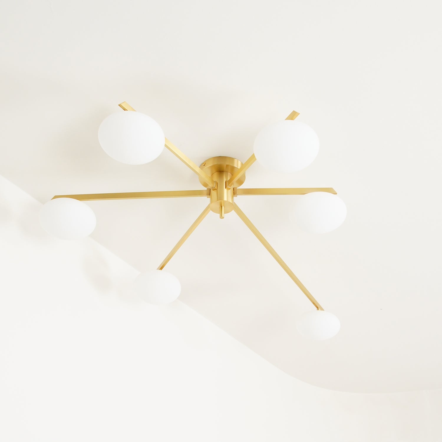 Lustra Ceiling Lamp Black White Glass-Neutral Decor
