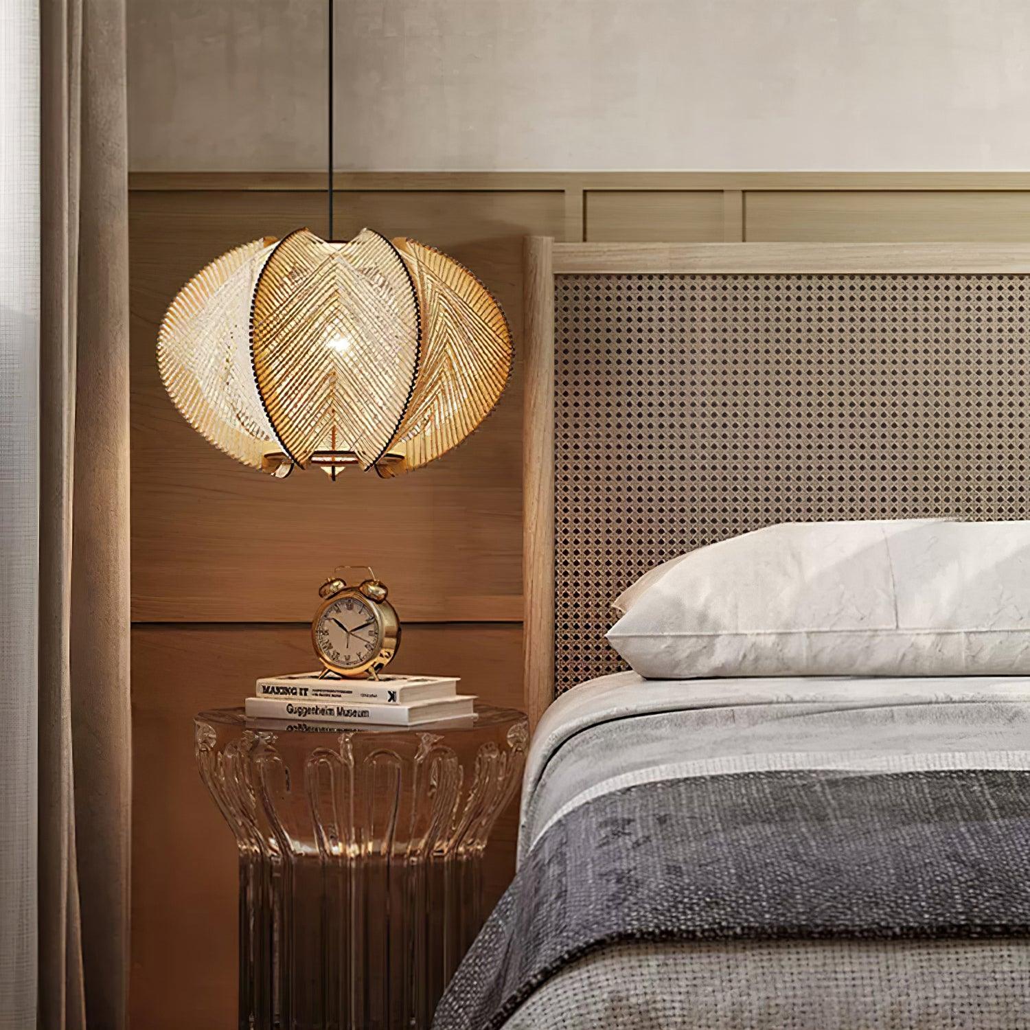 Atel Wood & Hemp Rope Pendant Light-Neutral Decor