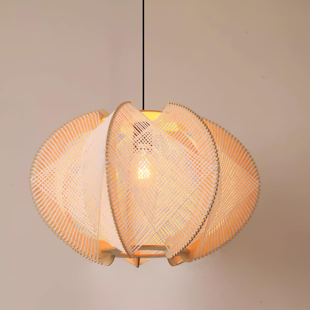 Atel Wood & Hemp Rope Pendant Light-Neutral Decor