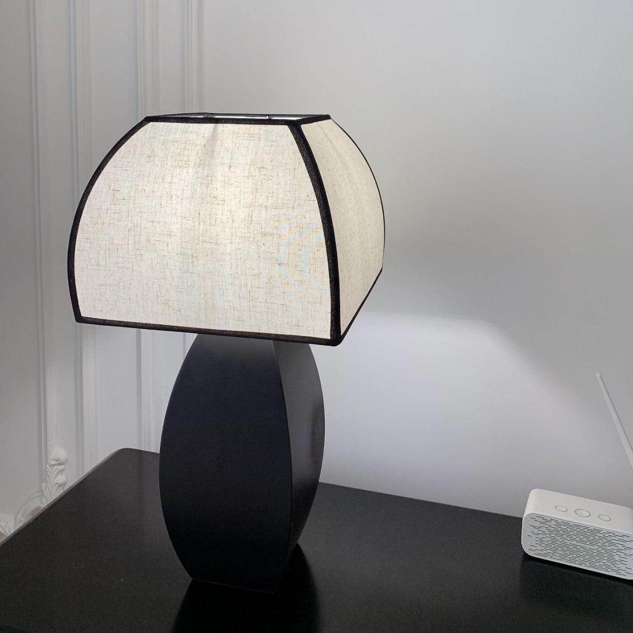 Alux Minimalist Fabric Table Lamp-Neutral Decor