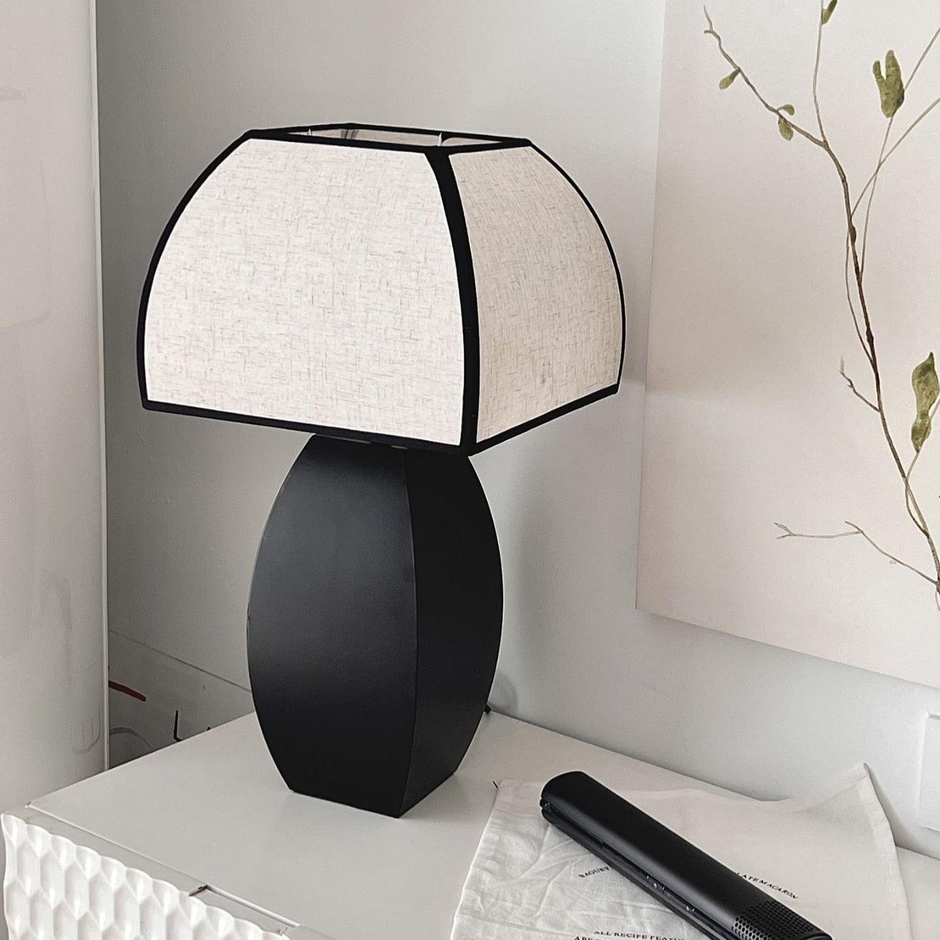 Alux Minimalist Fabric Table Lamp-Neutral Decor