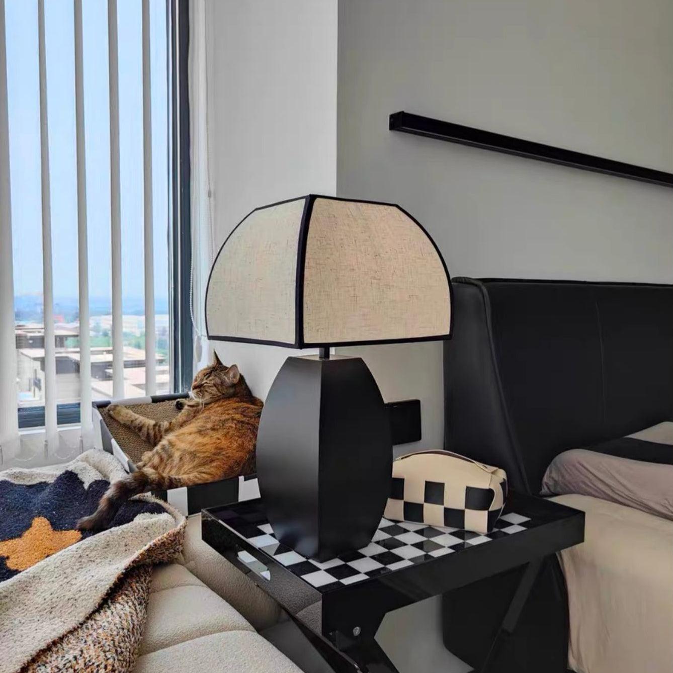 Alux Minimalist Fabric Table Lamp-Neutral Decor