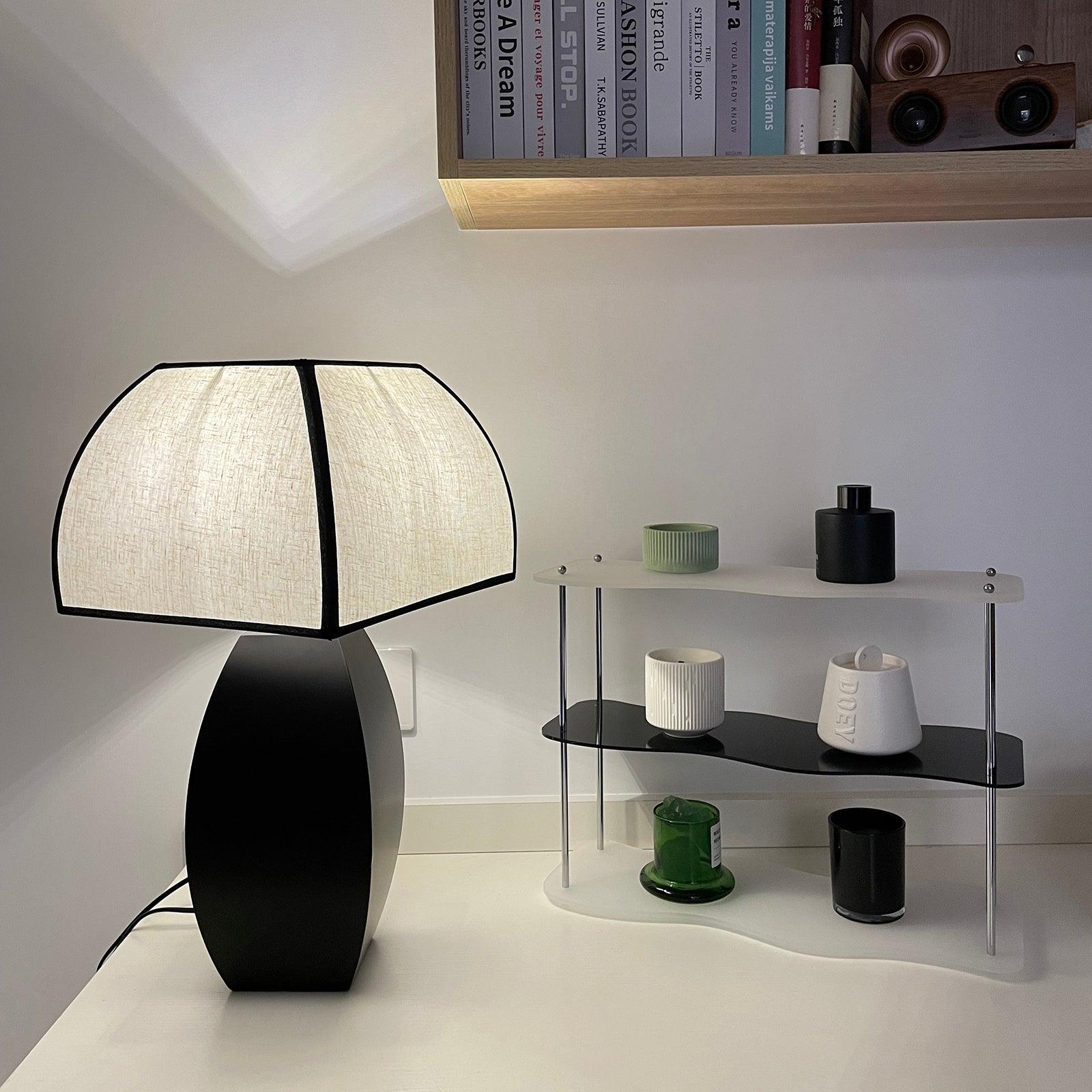 Alux Minimalist Fabric Table Lamp-Neutral Decor