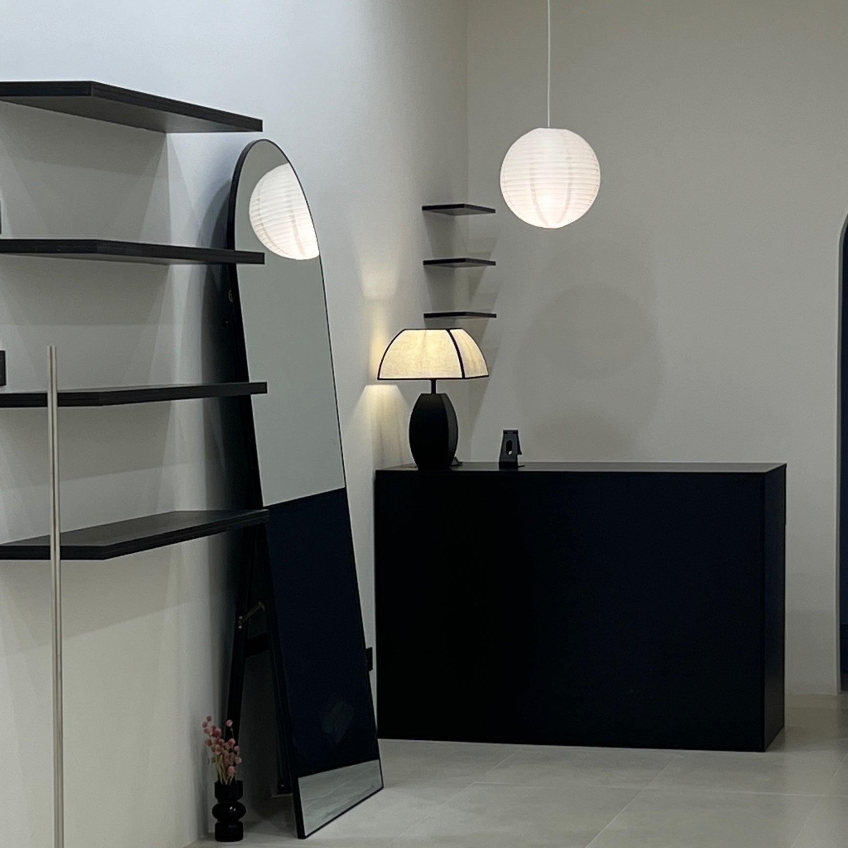 Alux Minimalist Fabric Table Lamp-Neutral Decor