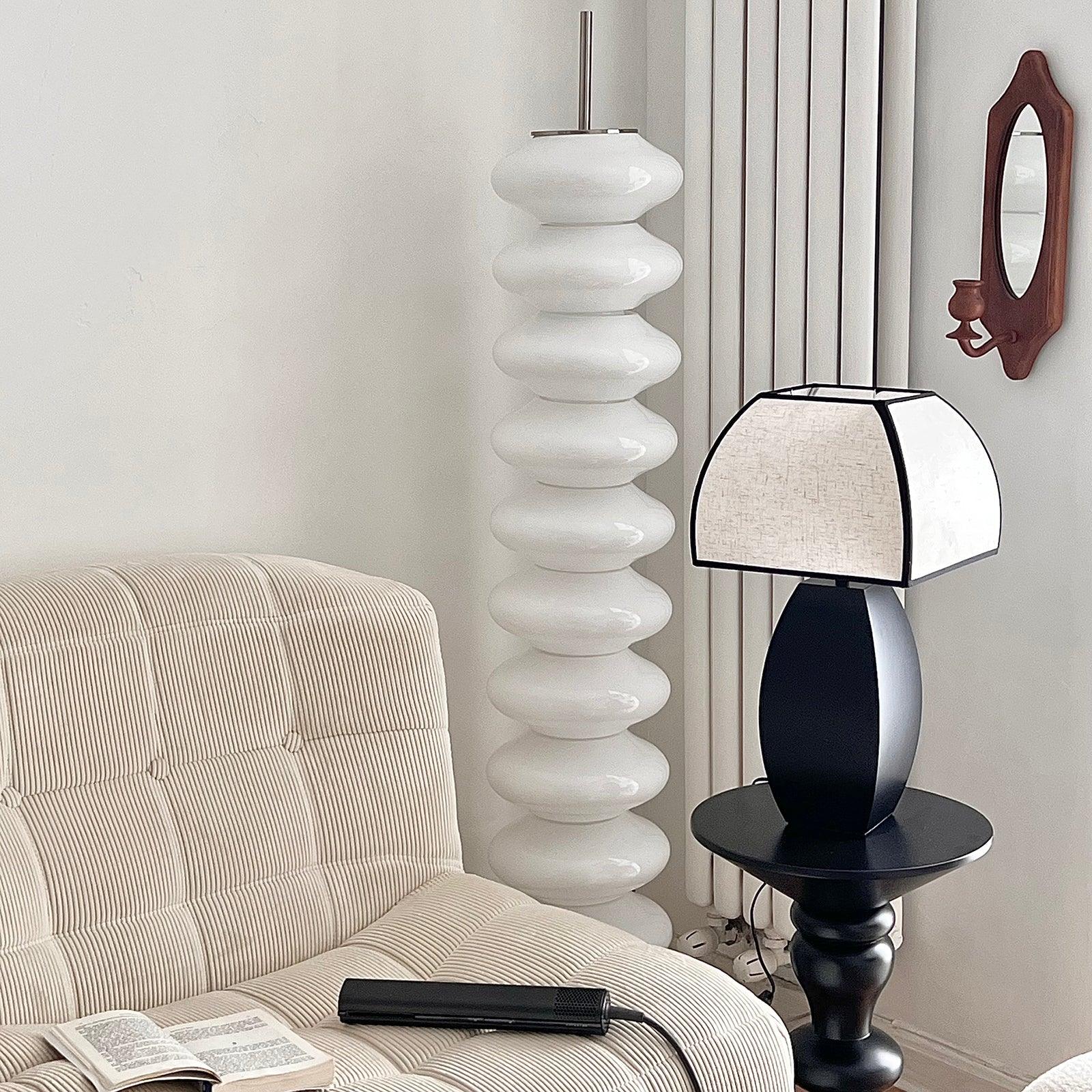 Alux Minimalist Fabric Table Lamp-Neutral Decor