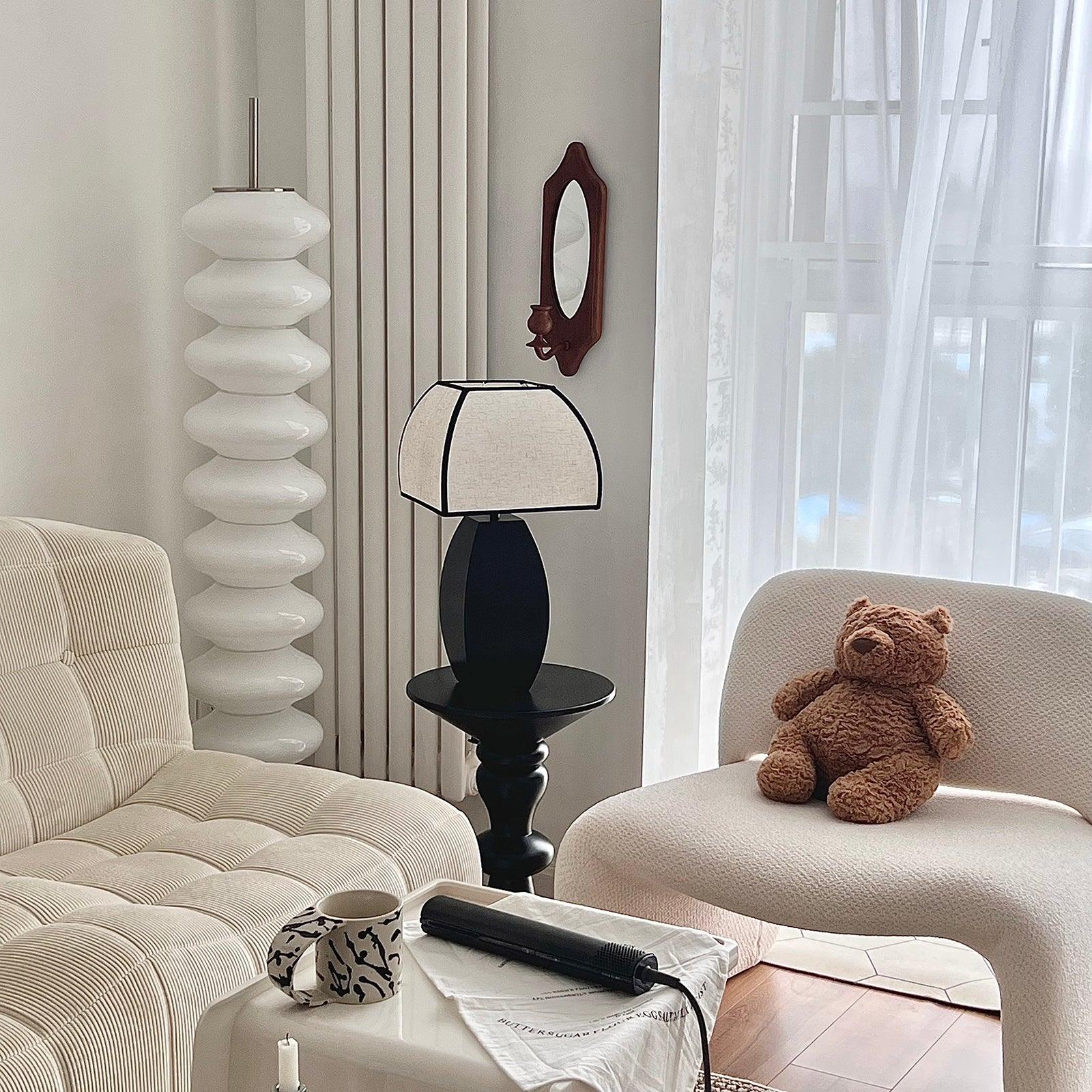 Alux Minimalist Fabric Table Lamp-Neutral Decor