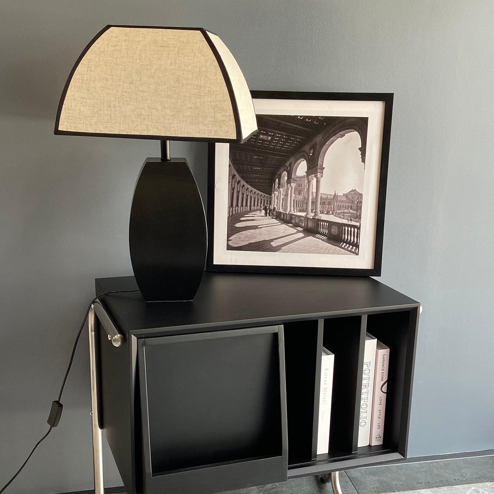 Alux Minimalist Fabric Table Lamp-Neutral Decor