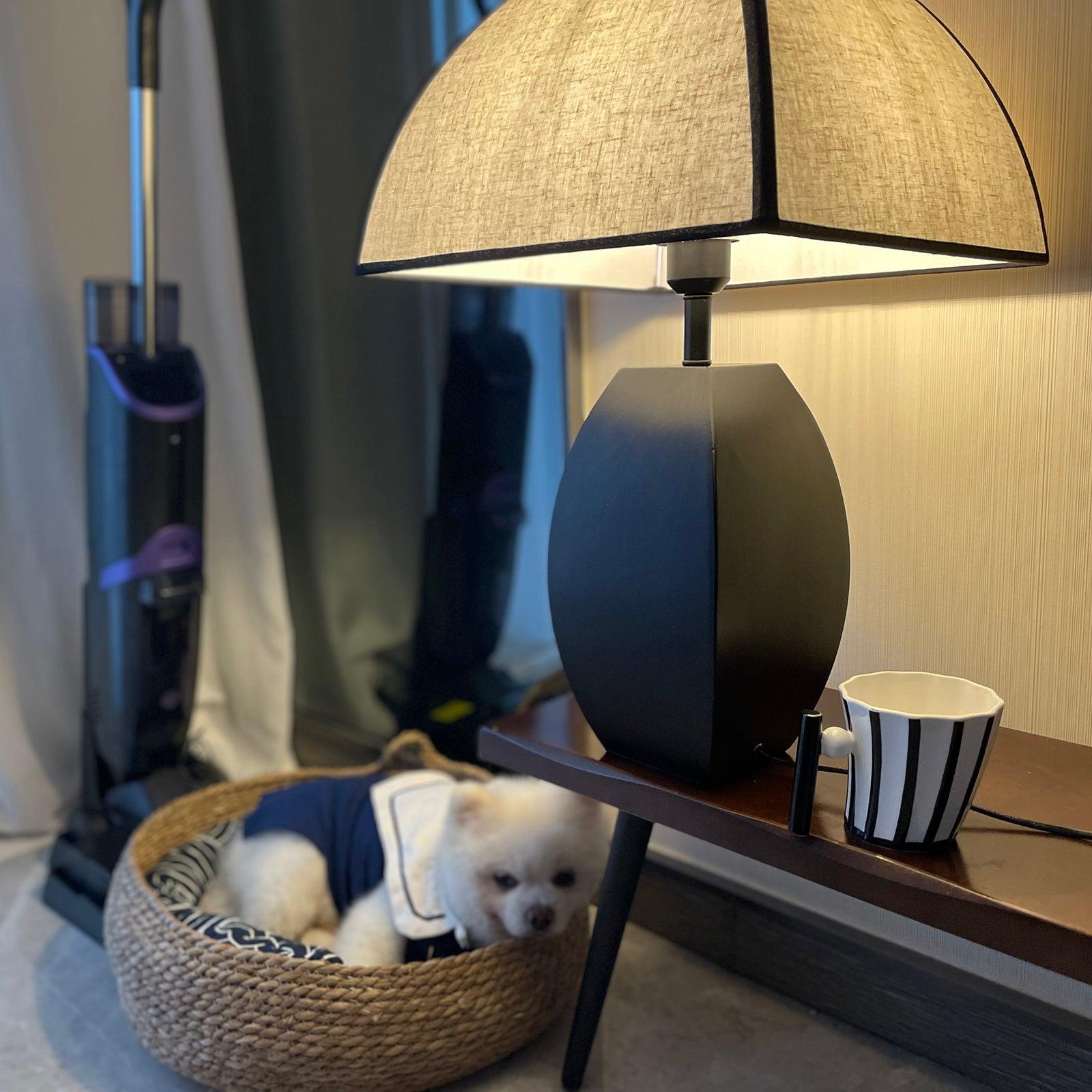 Alux Minimalist Fabric Table Lamp-Neutral Decor