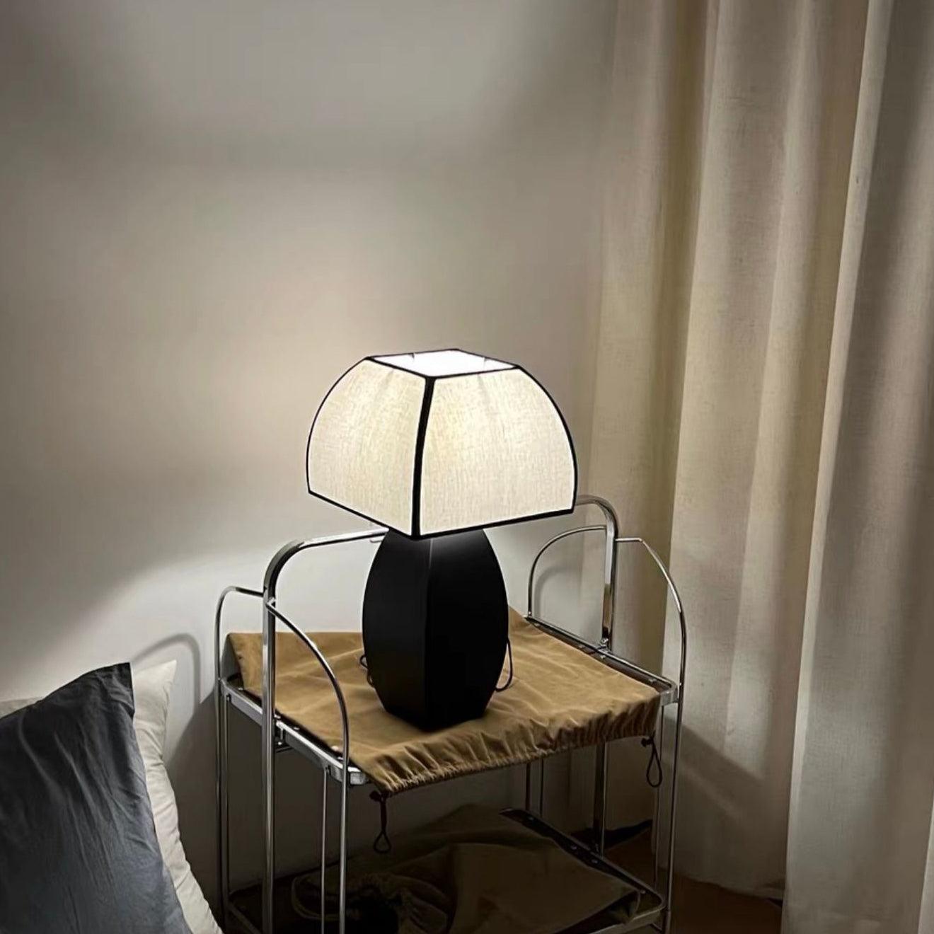 Alux Minimalist Fabric Table Lamp-Neutral Decor