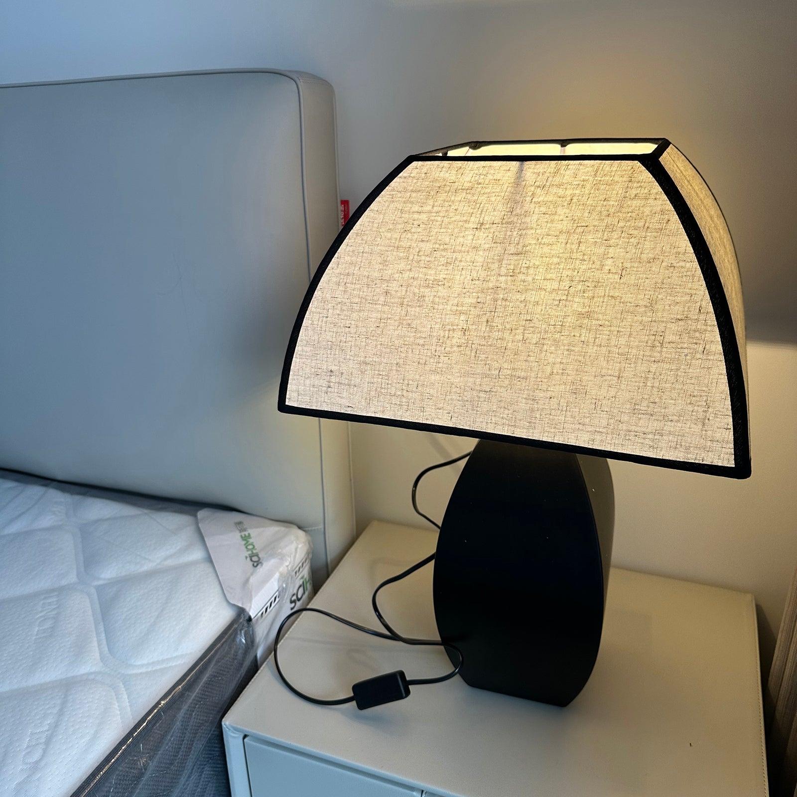 Alux Minimalist Fabric Table Lamp-Neutral Decor