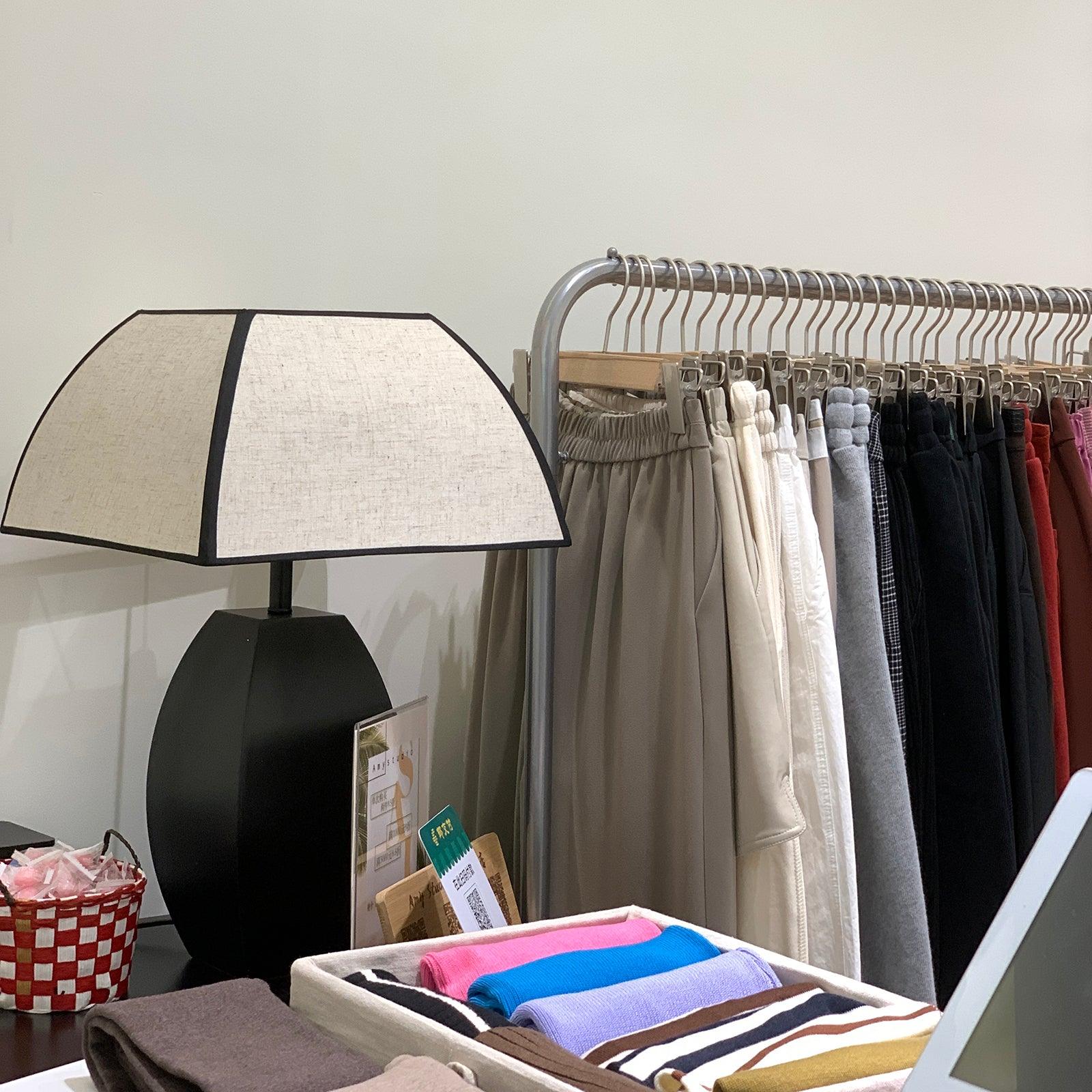Alux Minimalist Fabric Table Lamp-Neutral Decor