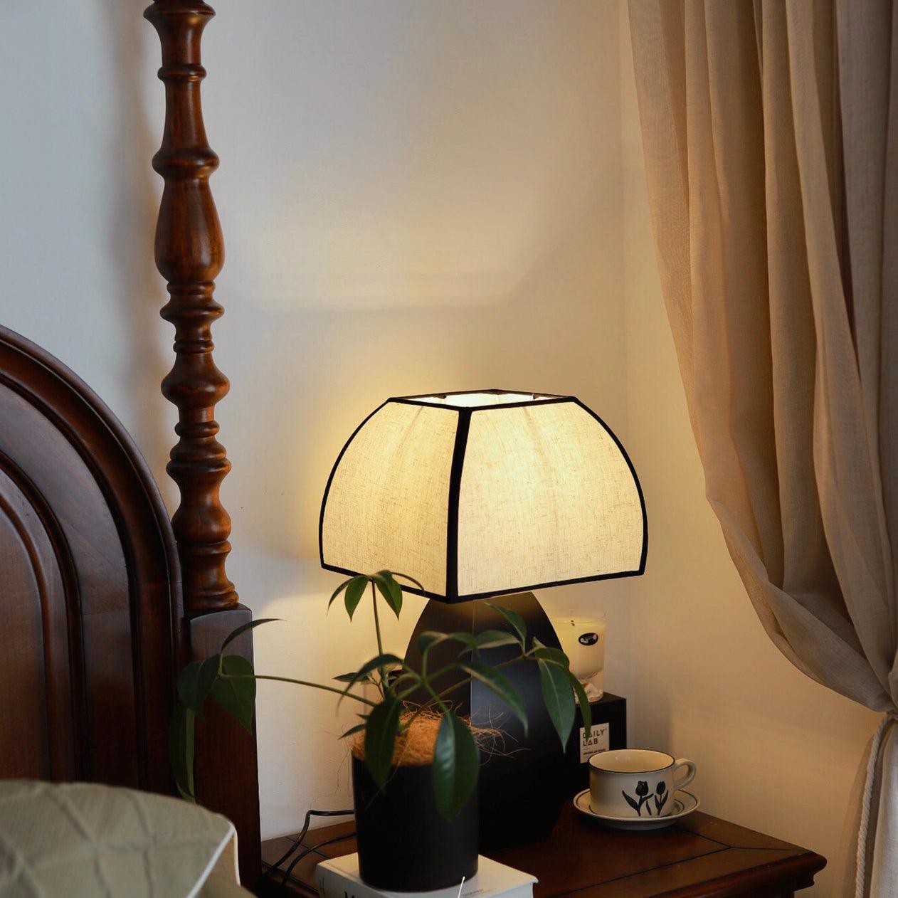 Alux Minimalist Fabric Table Lamp-Neutral Decor