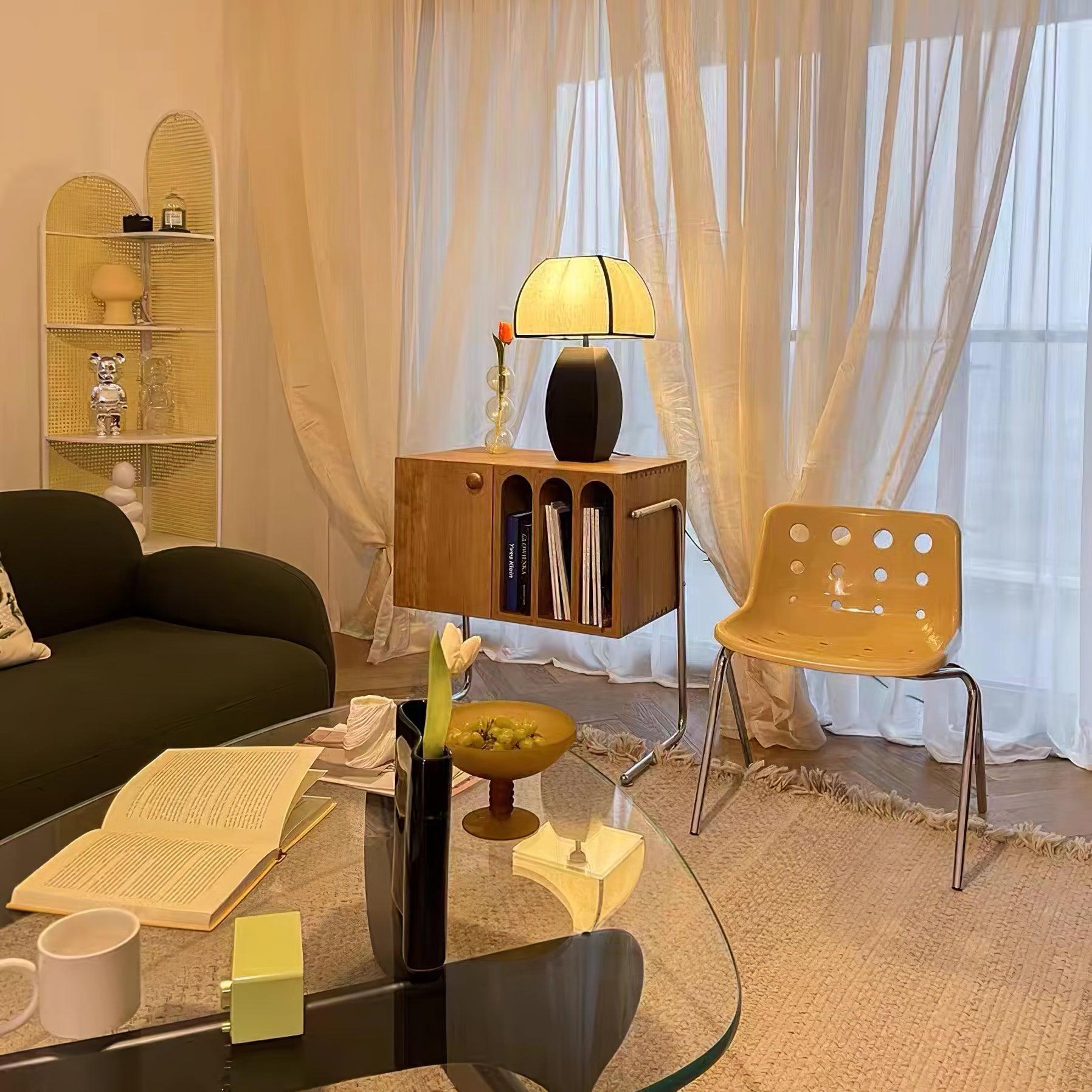 Alux Minimalist Fabric Table Lamp-Neutral Decor