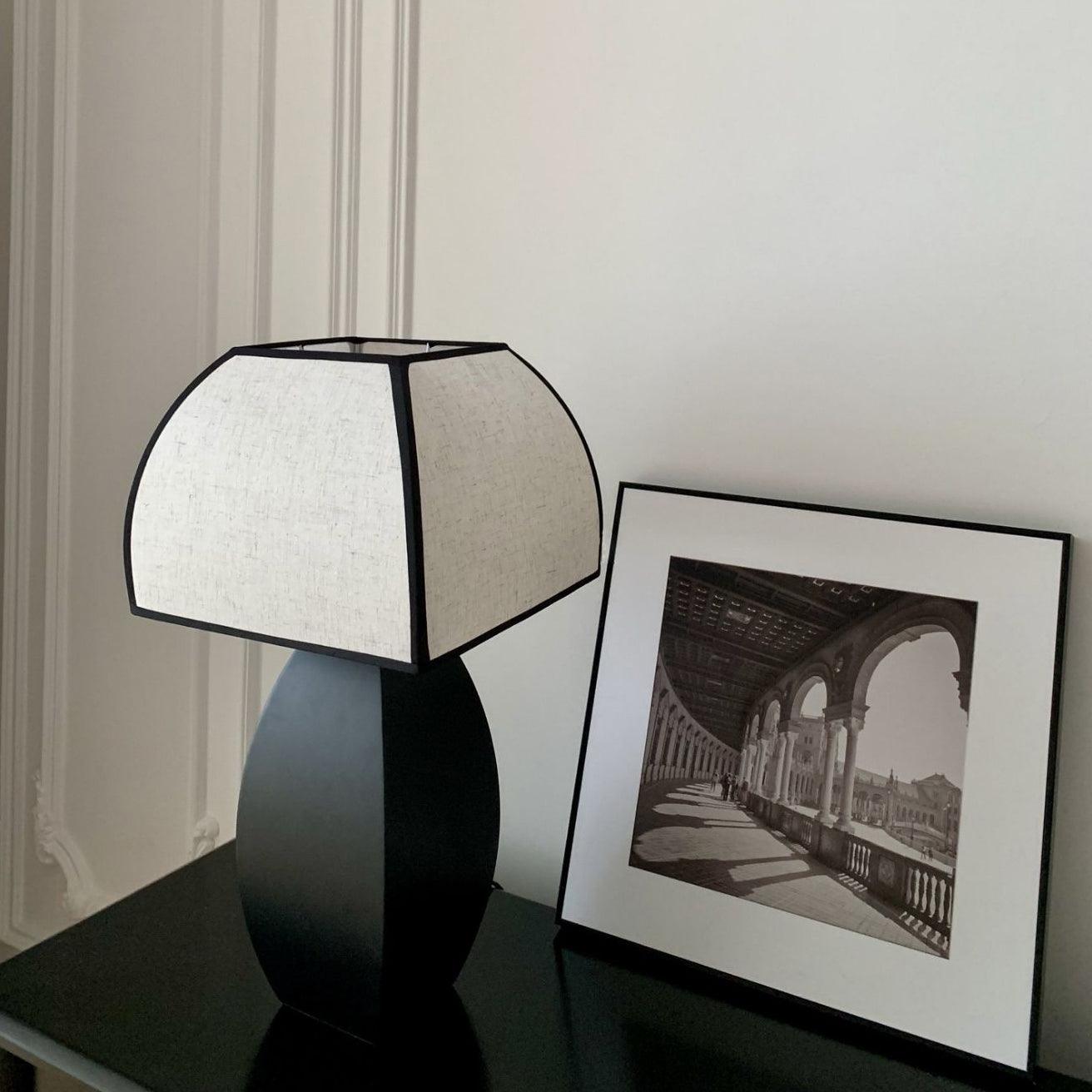 Alux Minimalist Fabric Table Lamp-Neutral Decor