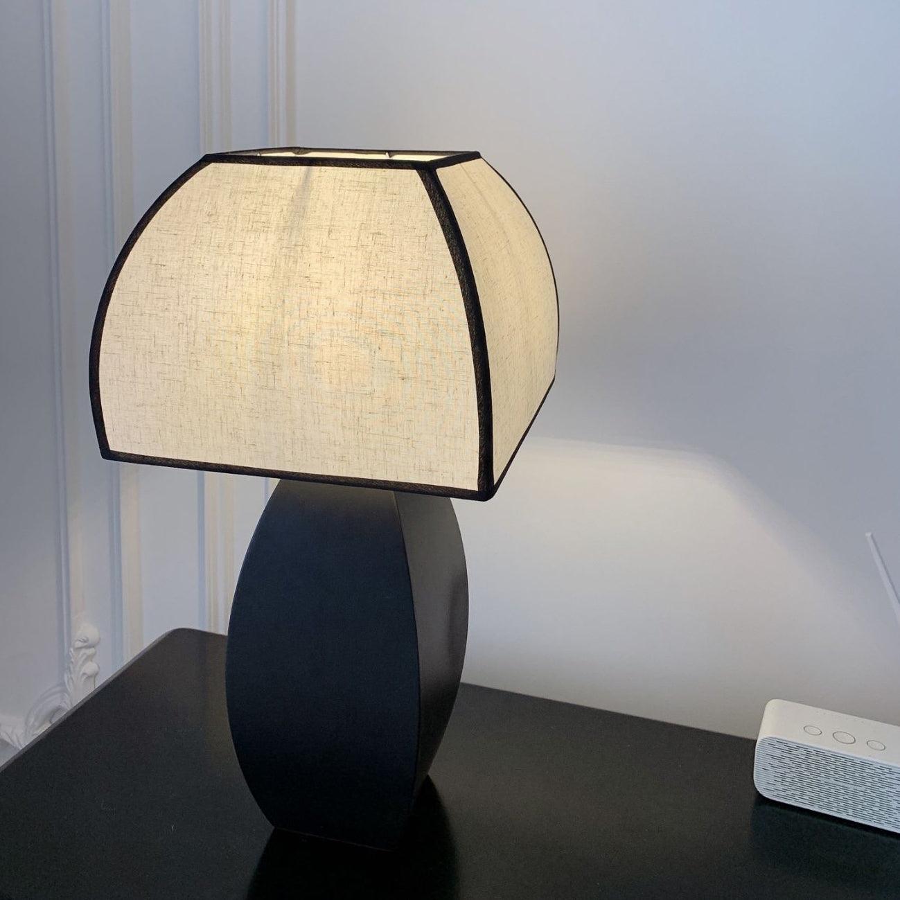Alux Minimalist Fabric Table Lamp-Neutral Decor