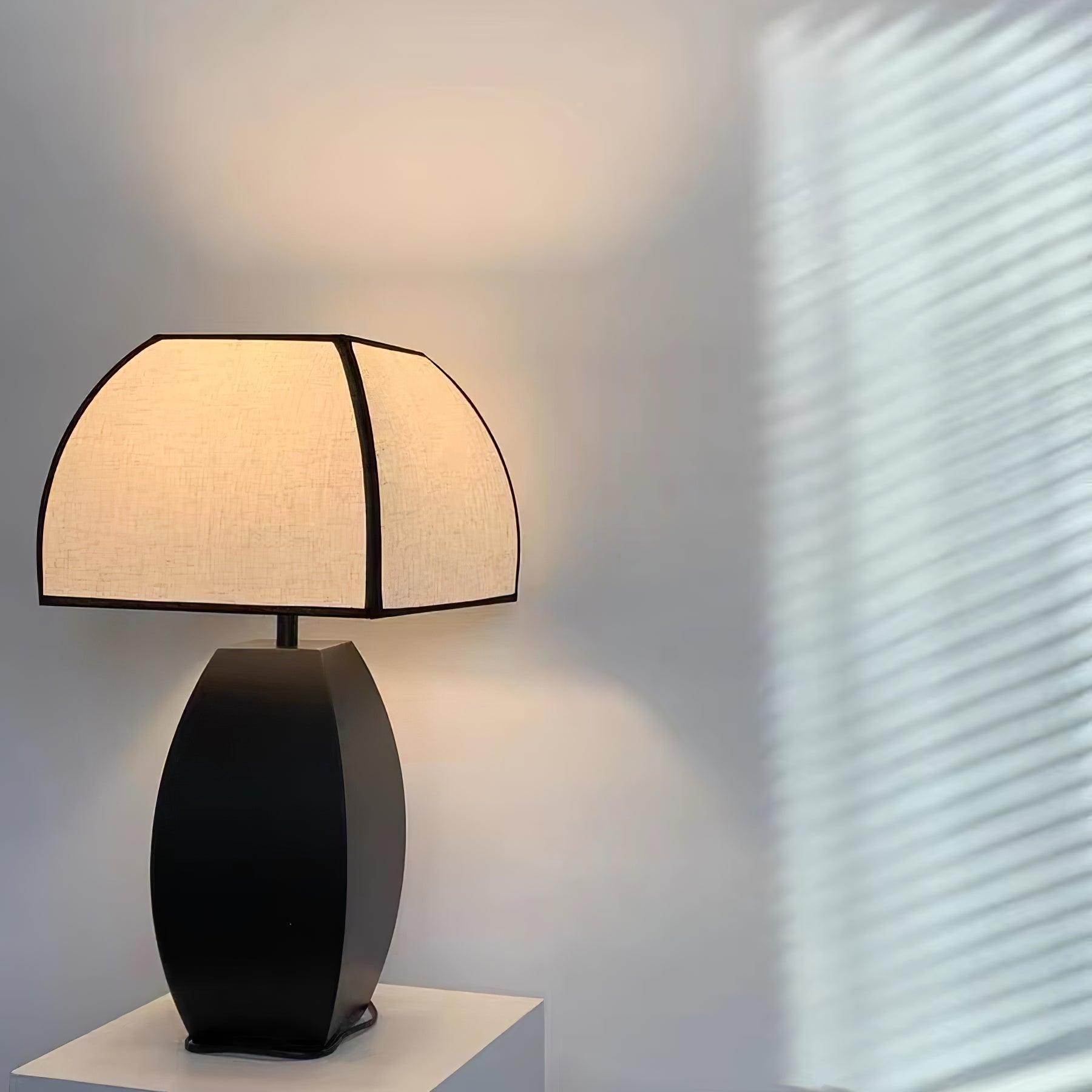 Alux Minimalist Fabric Table Lamp-Neutral Decor