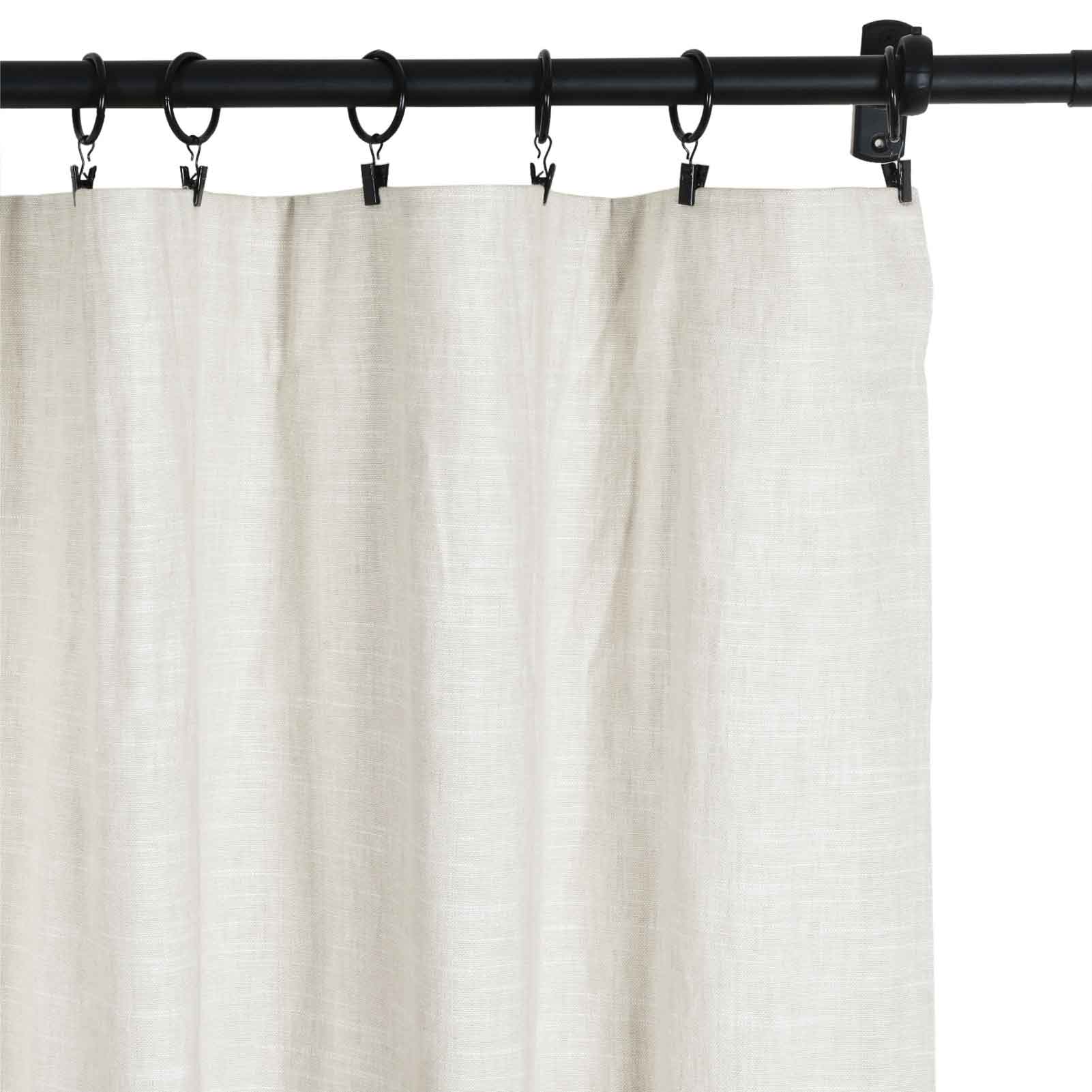 Jenna Linen Curtains & Drapes Soft Top-Neutral Decor