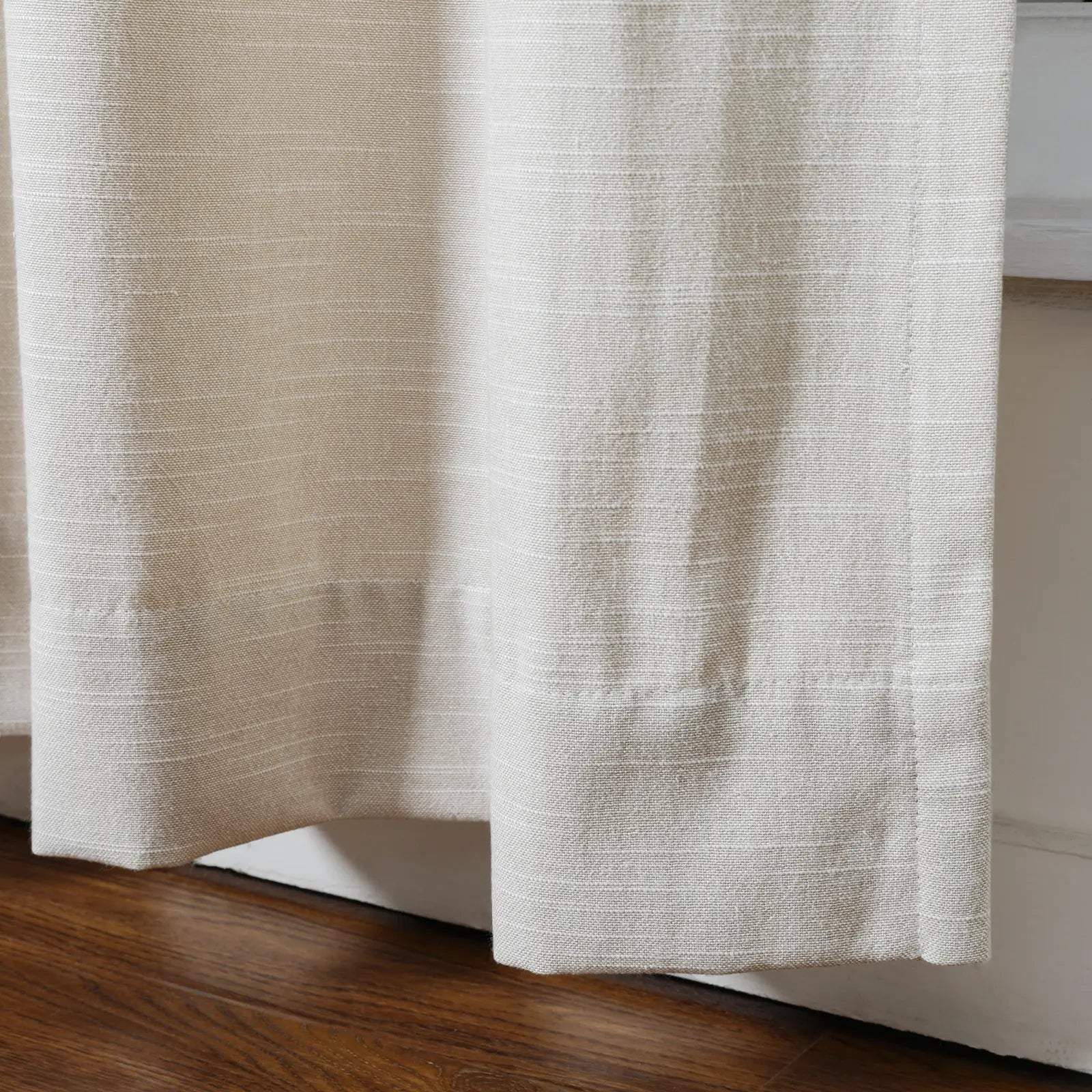 Jenna Linen Curtains & Drapes Pleated-Neutral Decor