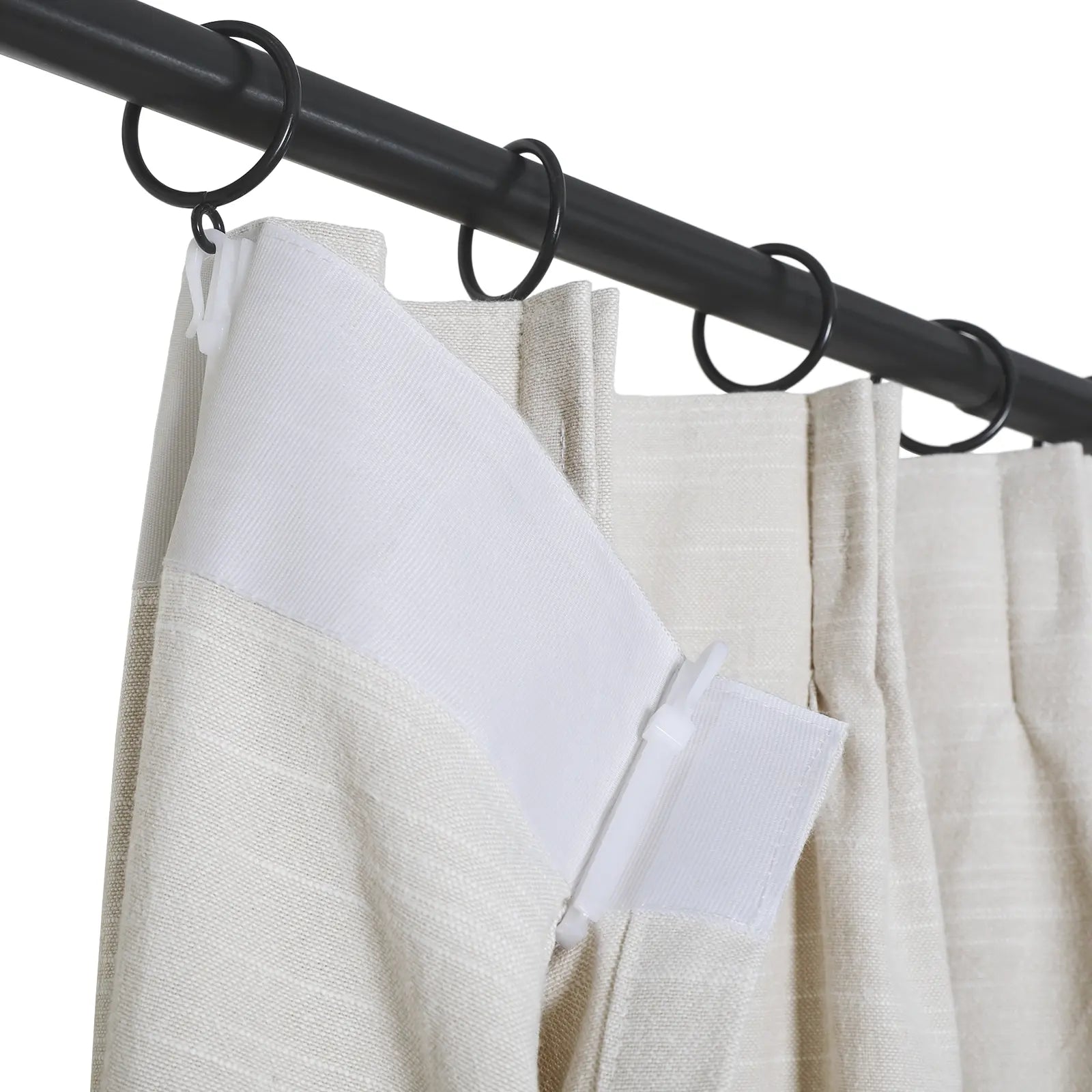 Jenna Linen Curtains & Drapes Pleated-Neutral Decor
