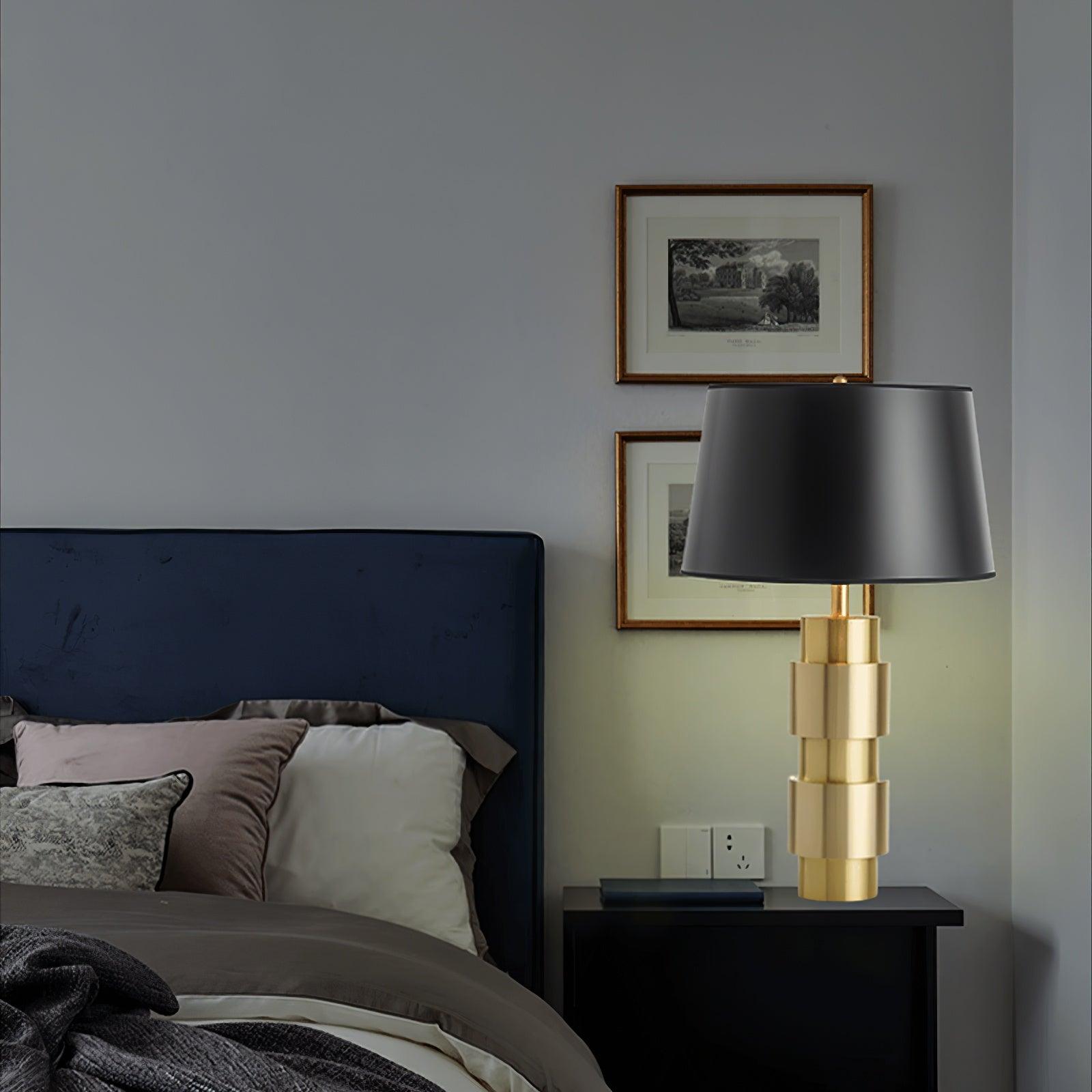 Lyle Fabric Industrial Table Lamp-Neutral Decor