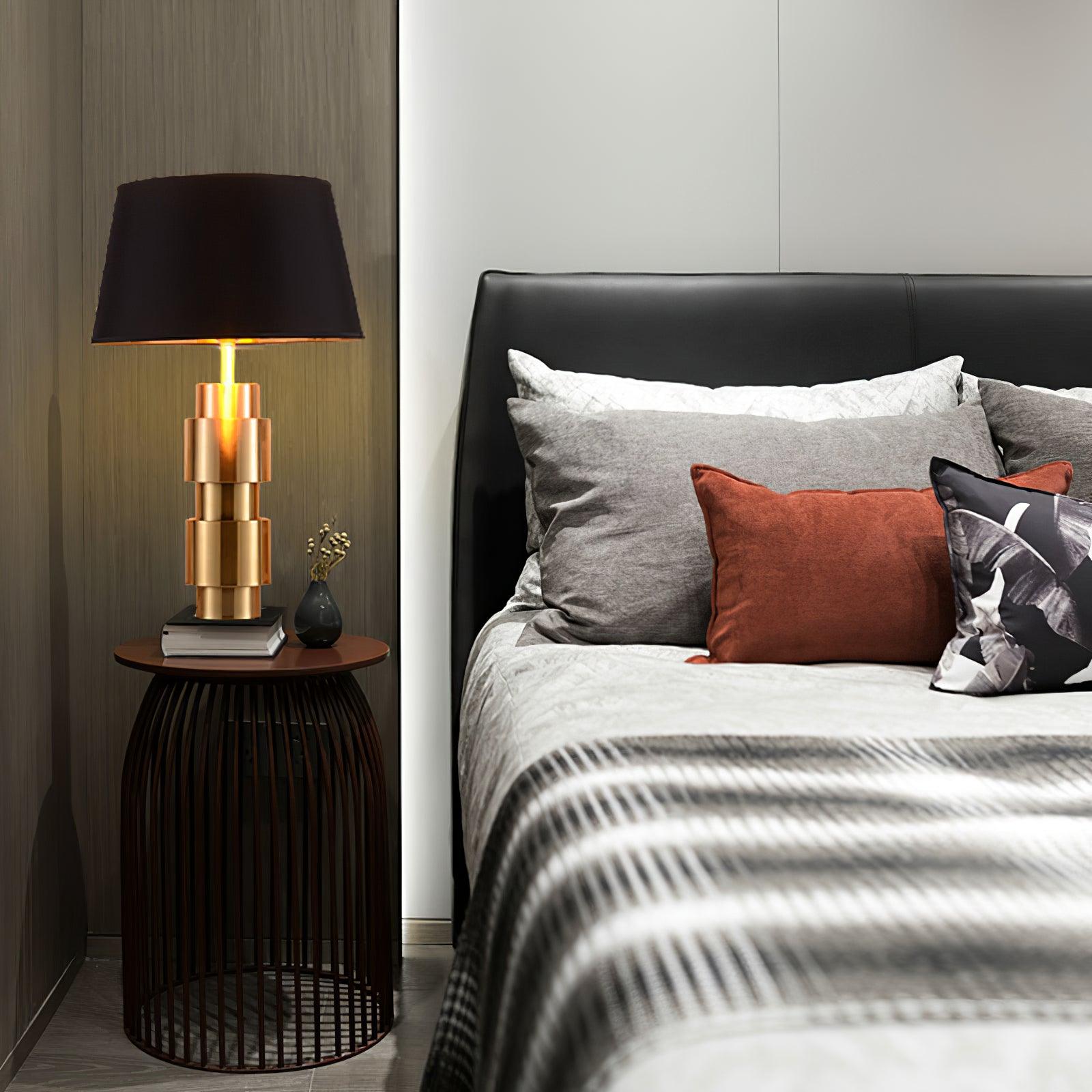 Lyle Fabric Industrial Table Lamp-Neutral Decor